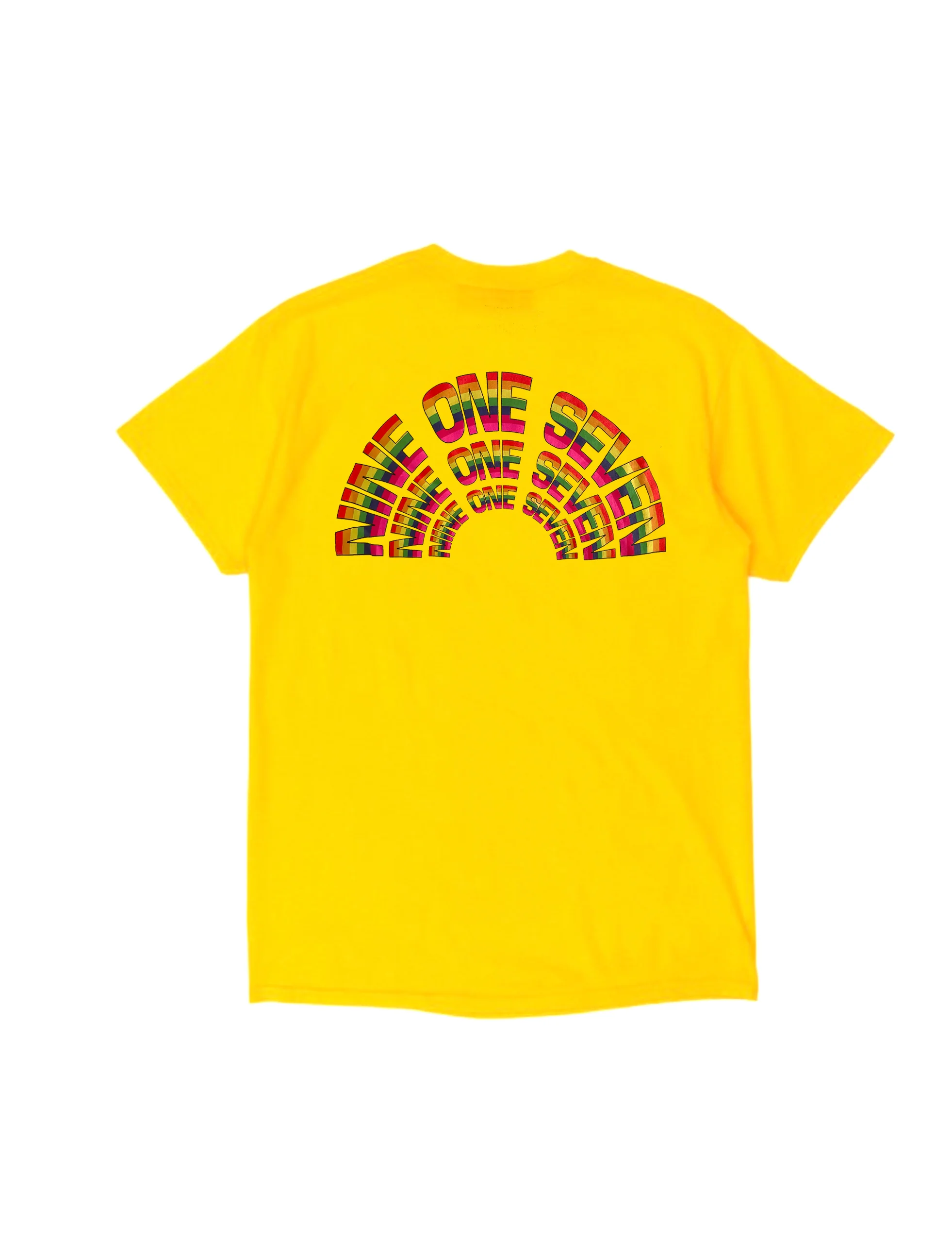 917 T-SHIRT YELLOW LOGO RAINBOW - Image 2
