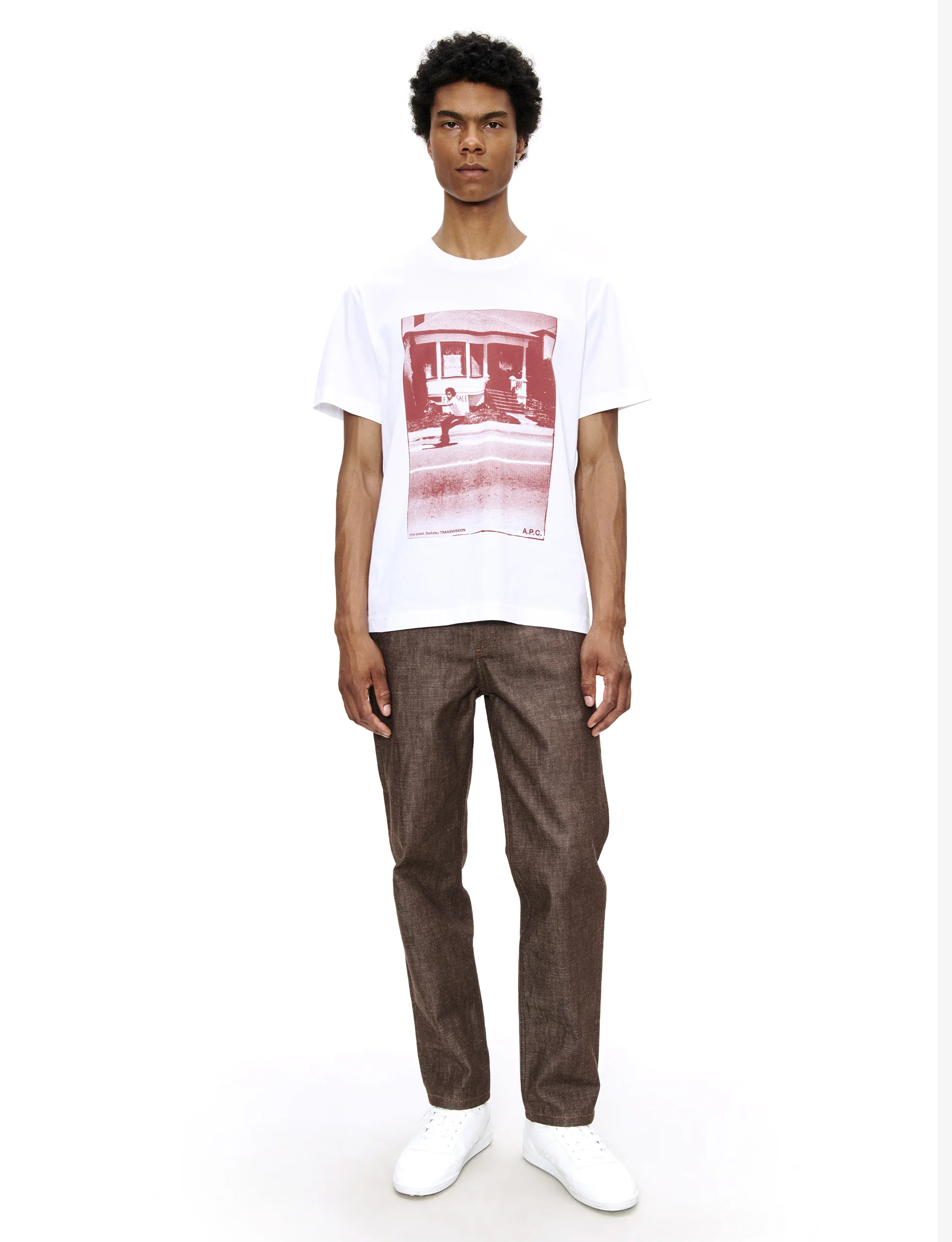 A.P.C. T-SHIRT CALIFORNIE BROWN - Image 2