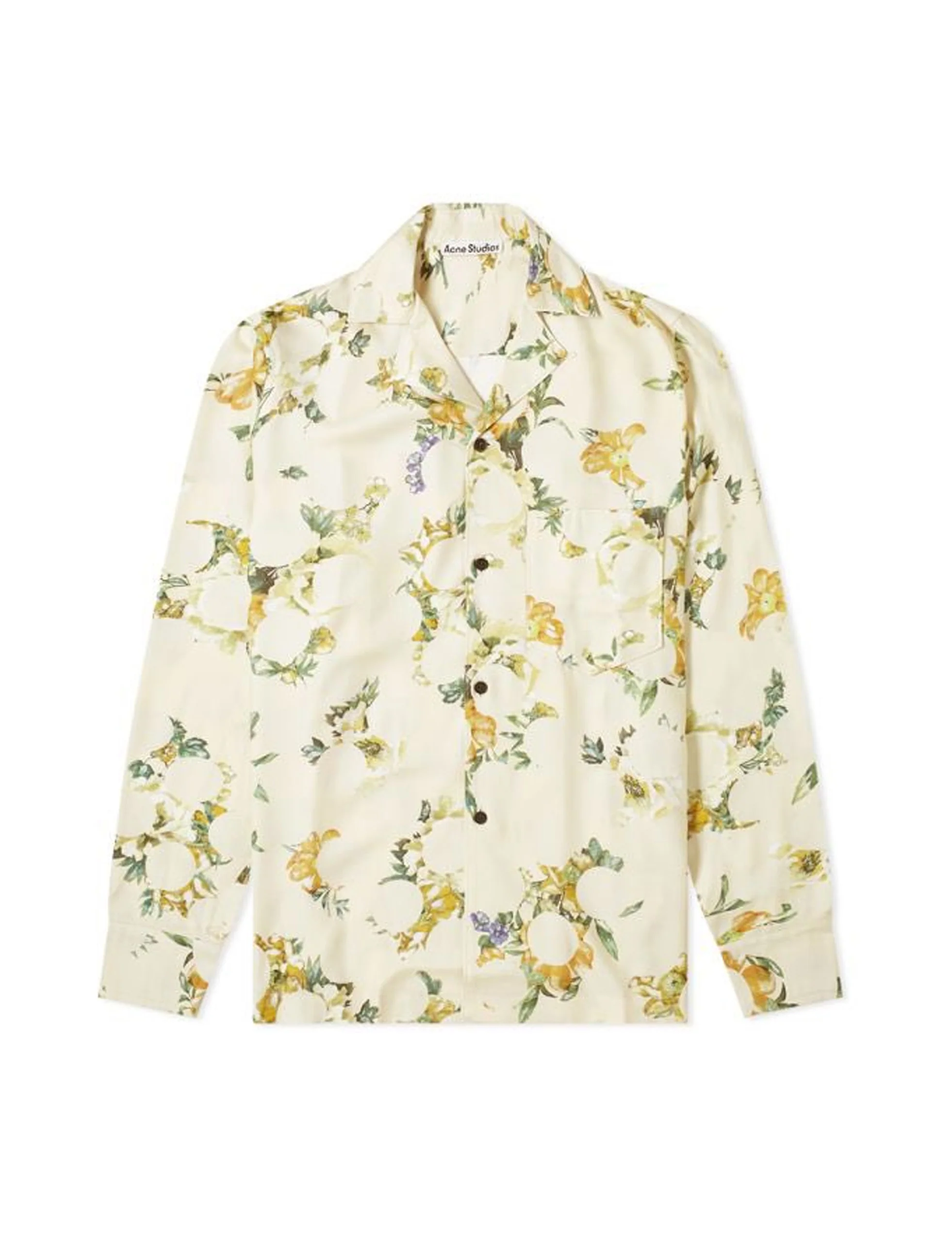ACNE STUDIOS SIMON LS FLORAL POLKA WHITE