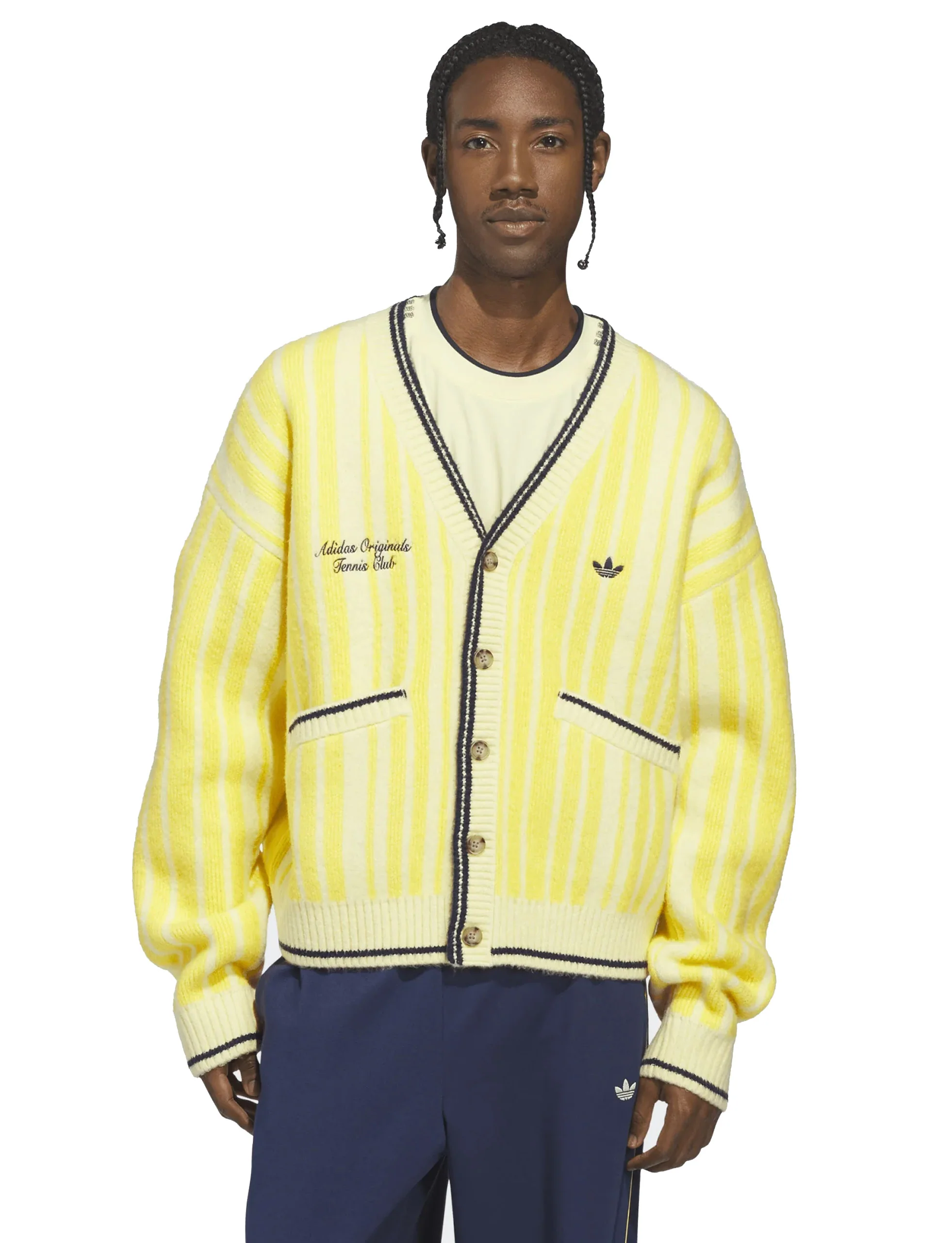 ADIDAS ORIGINALS CHEVIOT KNIT CARDIGAN YELLOW - Image 2