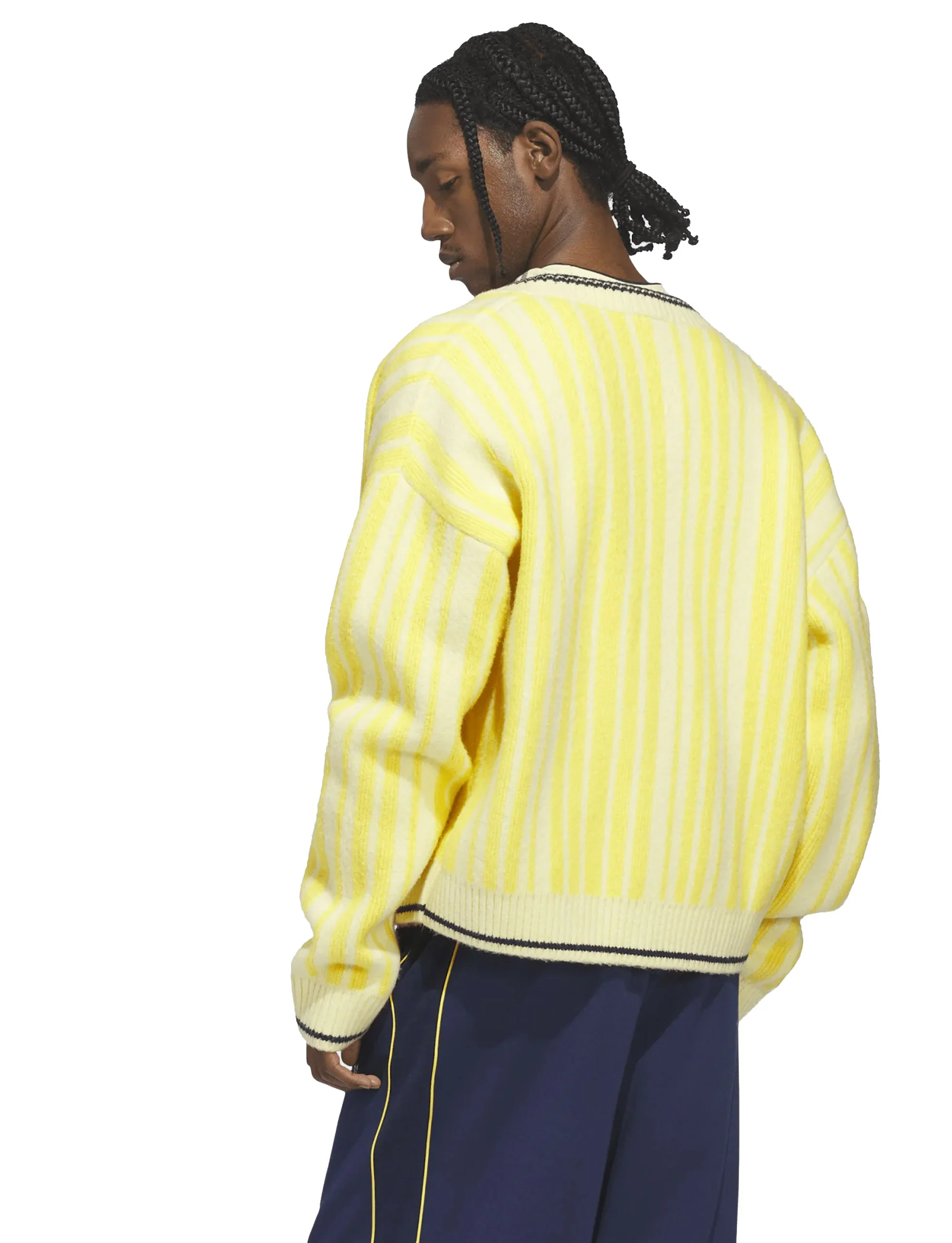 ADIDAS ORIGINALS CHEVIOT KNIT CARDIGAN YELLOW - Image 3