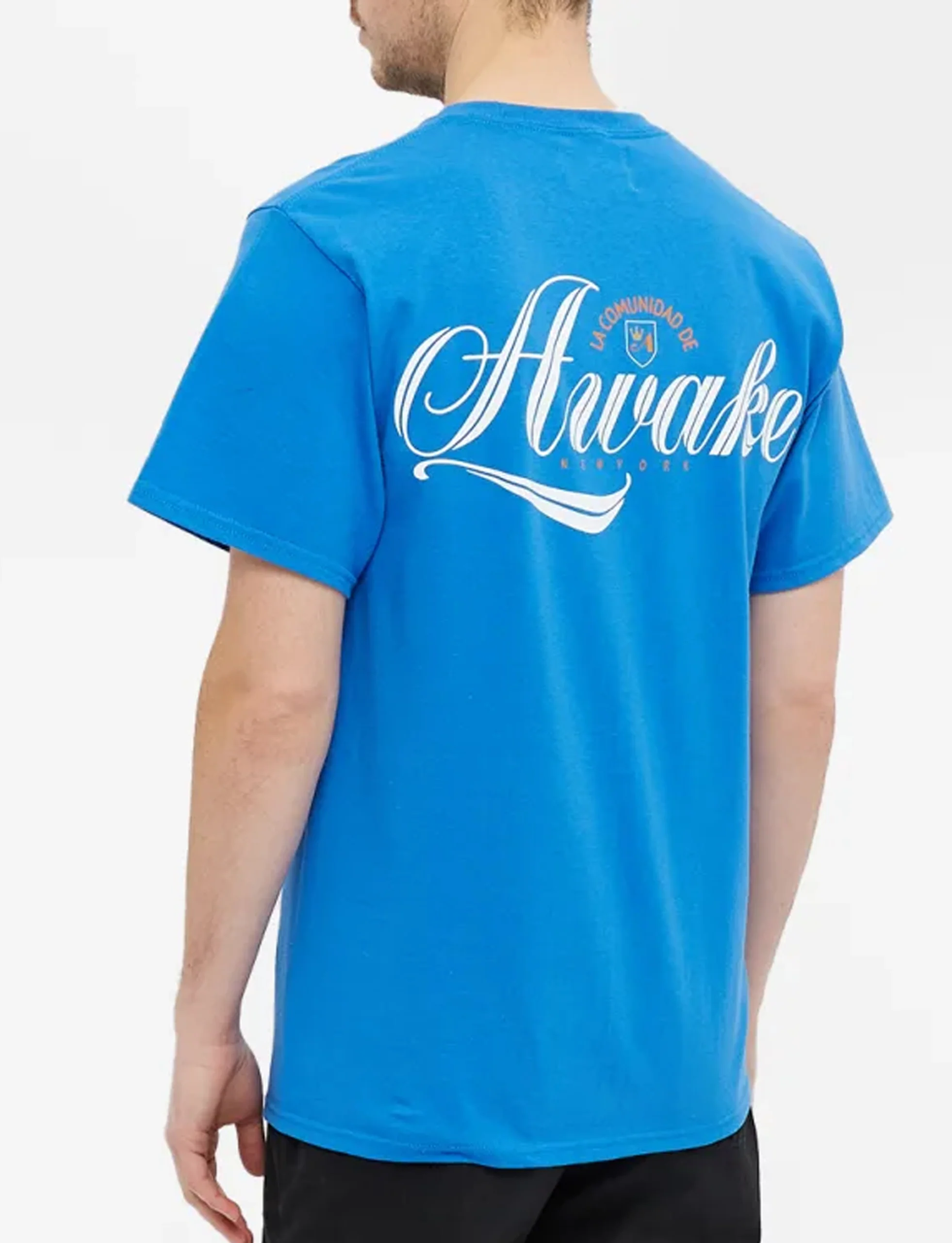 AWAKE NY COMUNIDAD LOGO T-SHIRT BLUE - Image 4
