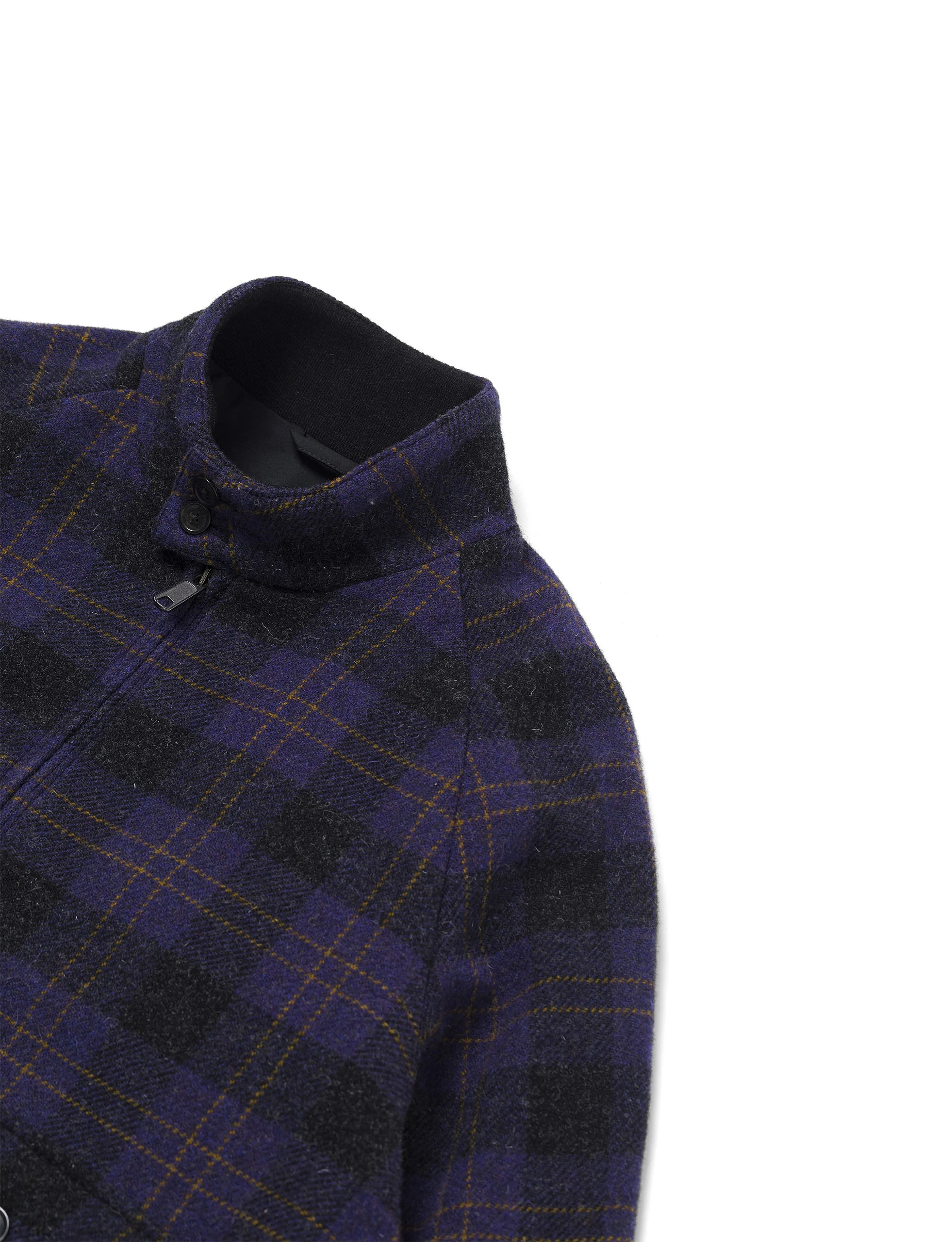 BARACUTA P.WOOL G9 AF POCKET UNPADDED 'GREY PURPLE PLAID' - Image 3