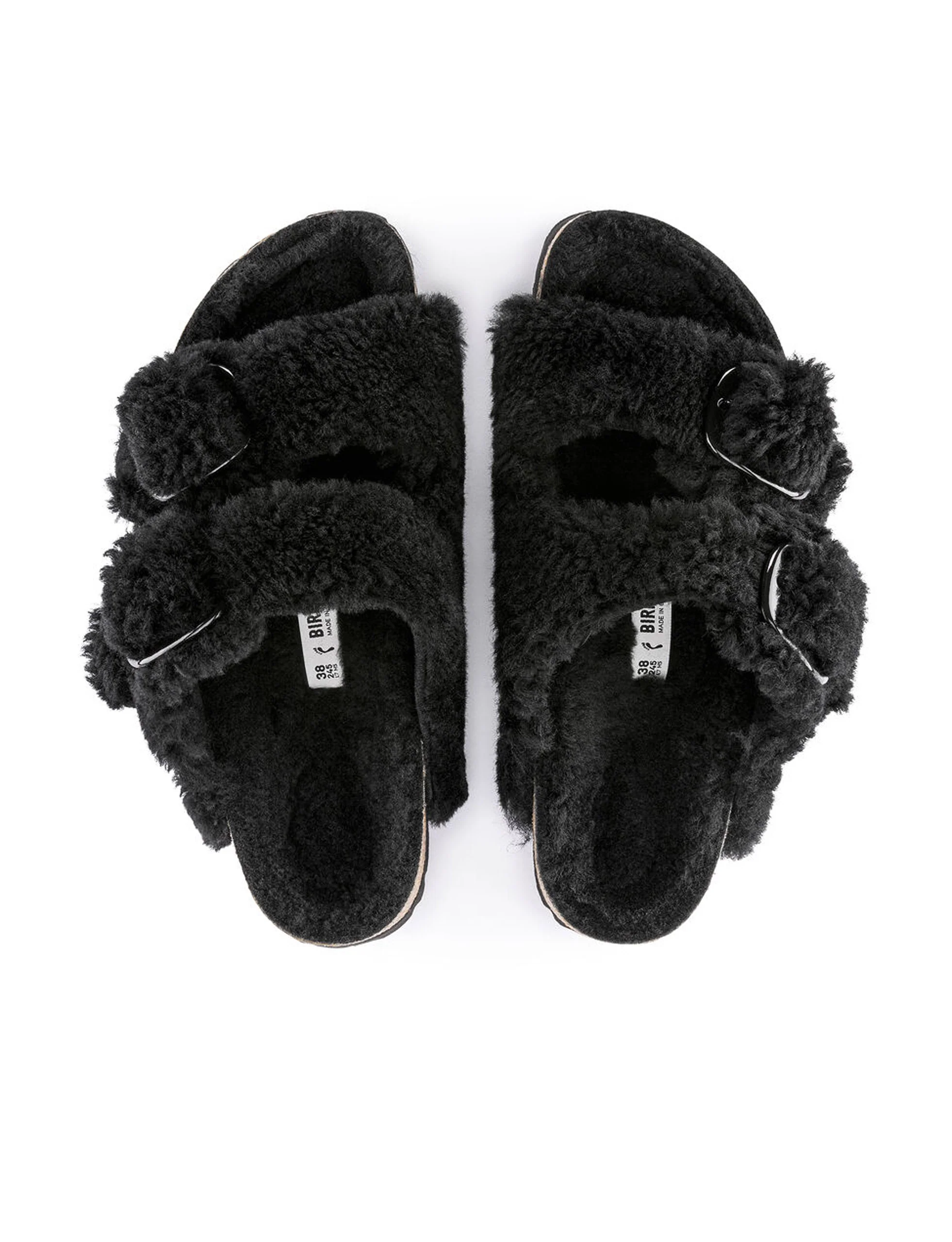 BIRKENSTOCK Arizona Big Buckle Shearling BLACK - Image 3