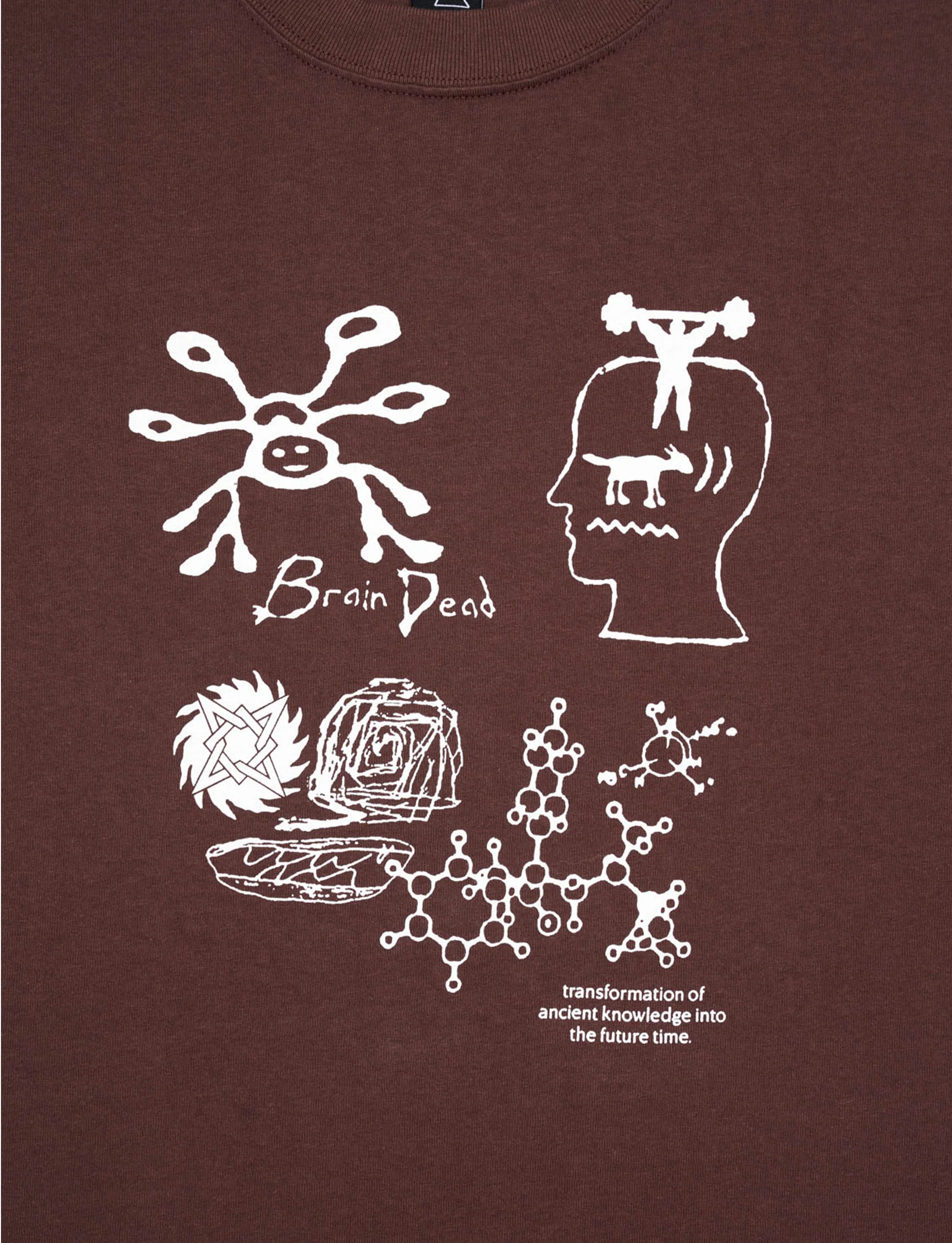 BRAIN DEAD ANCIENT KNOWLEDGE TSHIRT - BERRY - Image 2