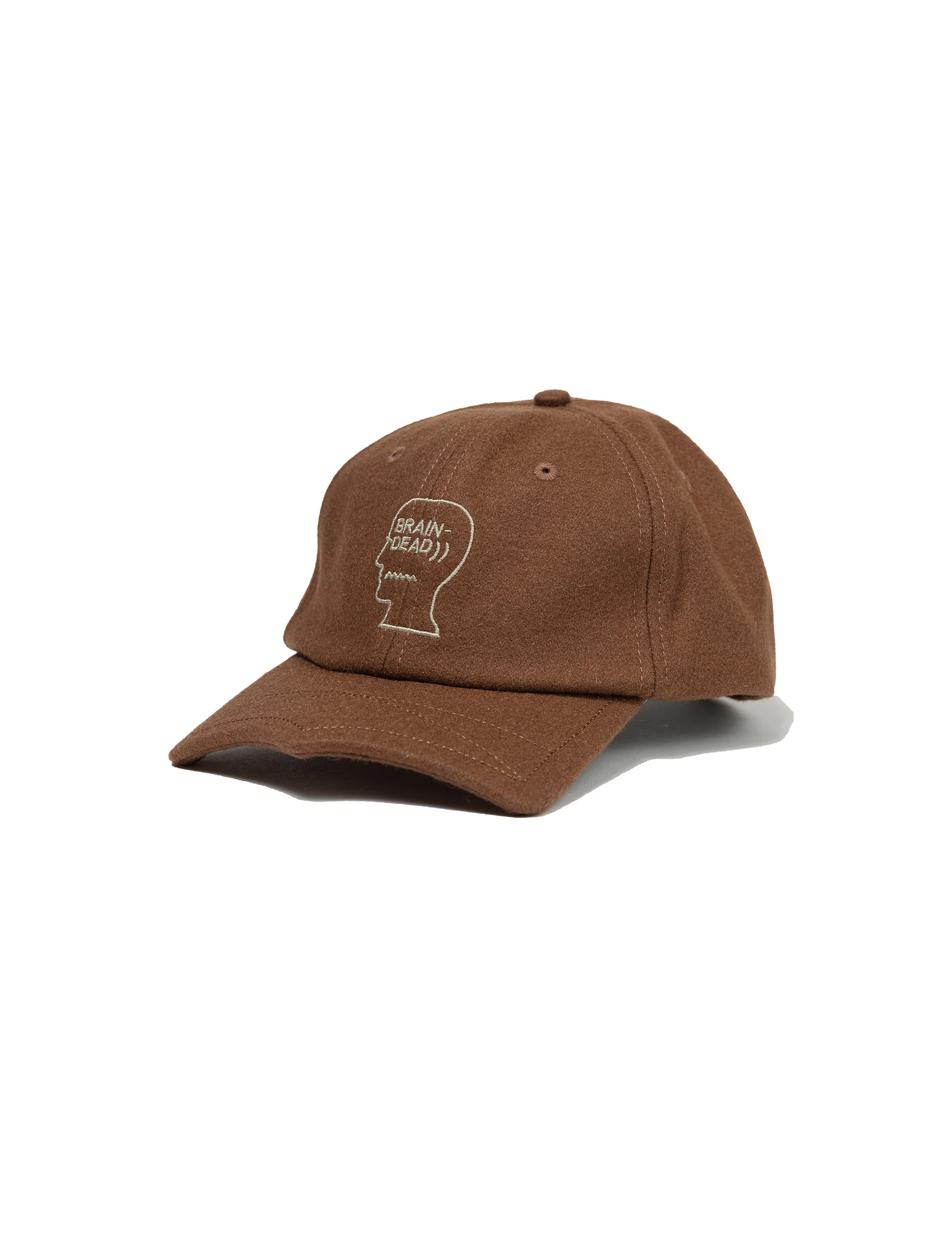 Brain Dead Batwing Logohead Flannel Hat - Brown - Image 2