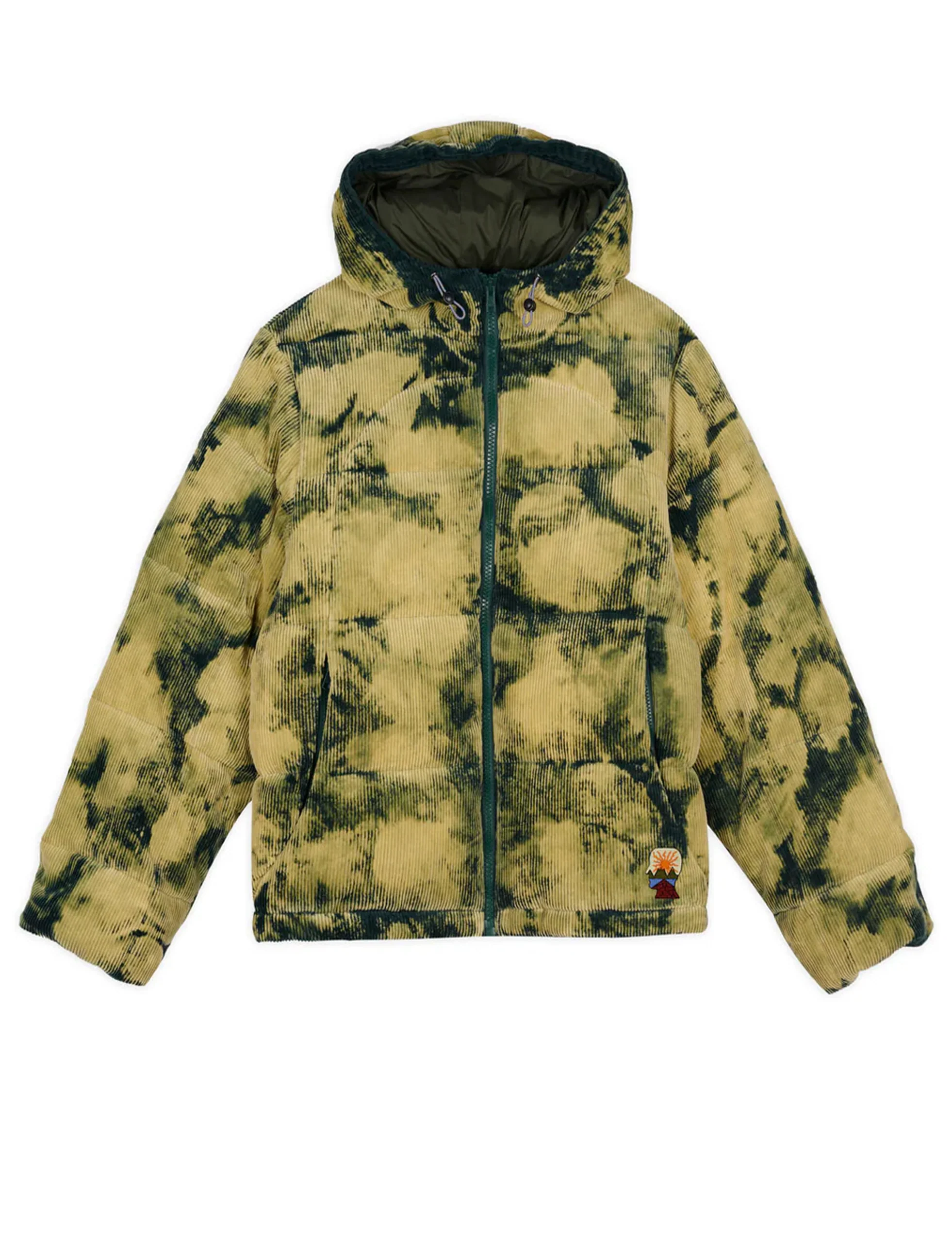 Brain Dead Bleach Dyed Dimension Puffer Jacket - Olive