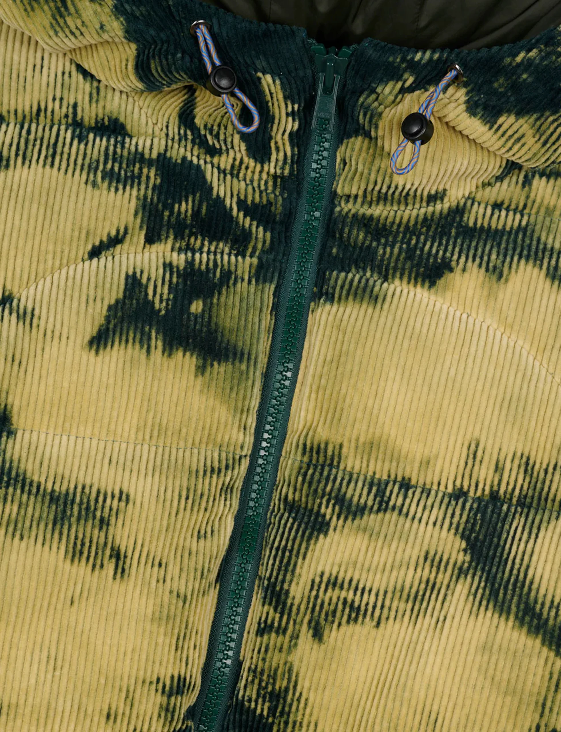 Brain Dead Bleach Dyed Dimension Puffer Jacket - Olive - Image 3