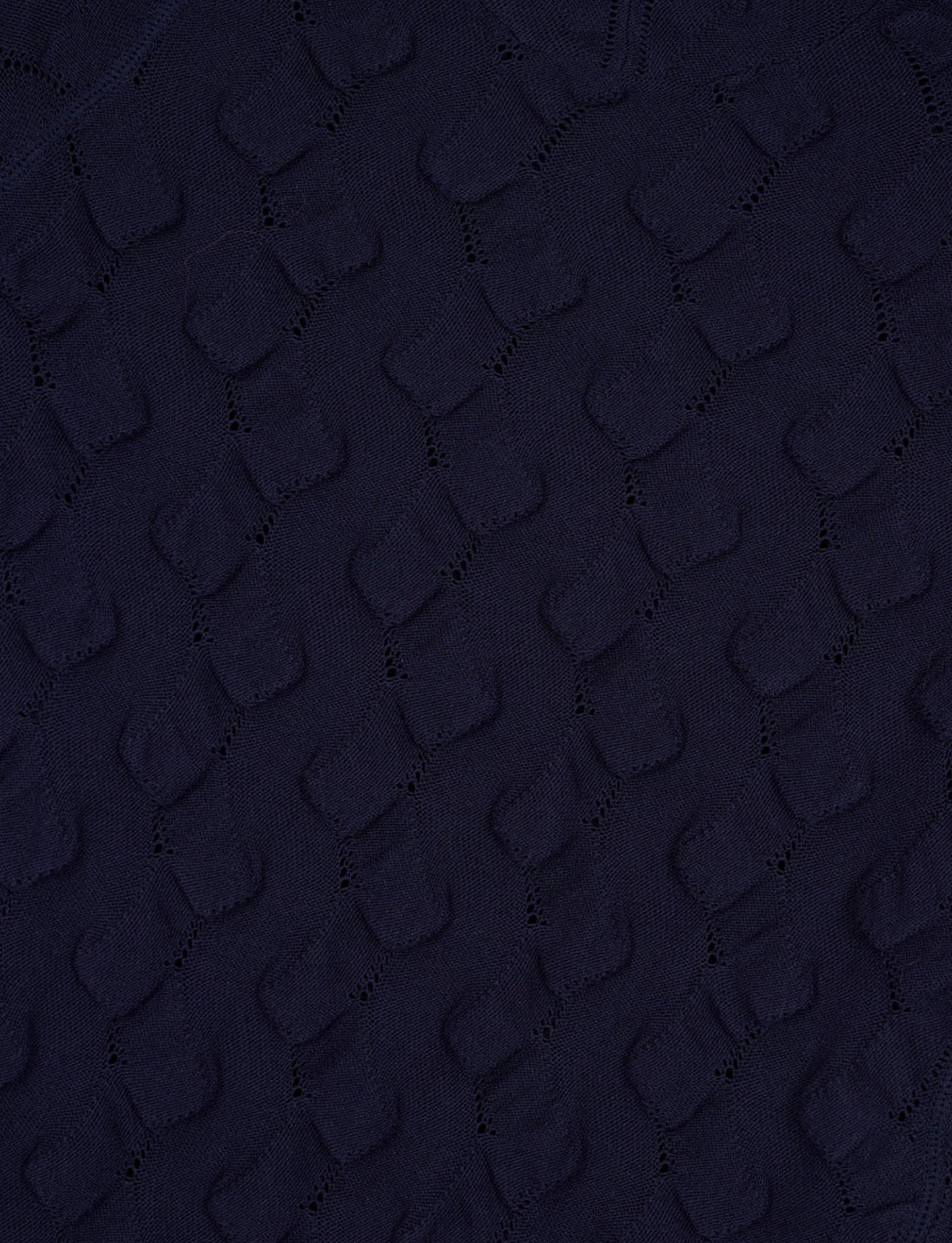 BRAIN DEAD Bubble Knit Hoodie - Midnight Blue - Image 2