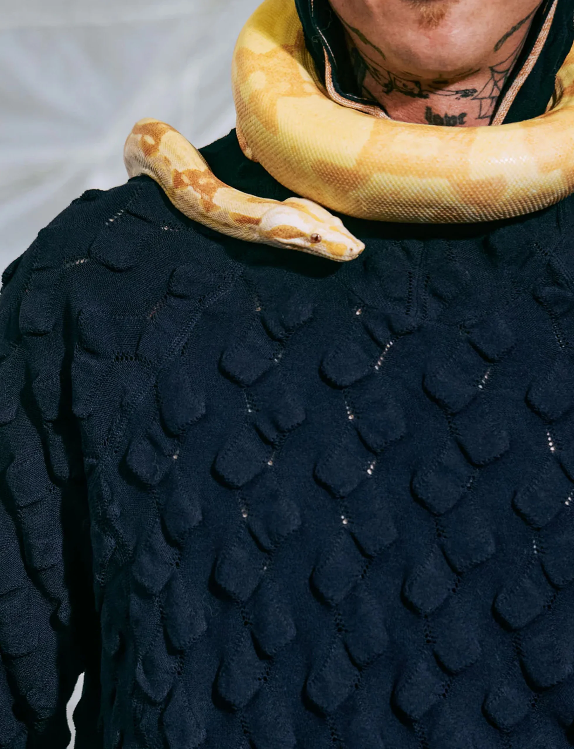 BRAIN DEAD Bubble Knit Hoodie - Midnight Blue - Image 5