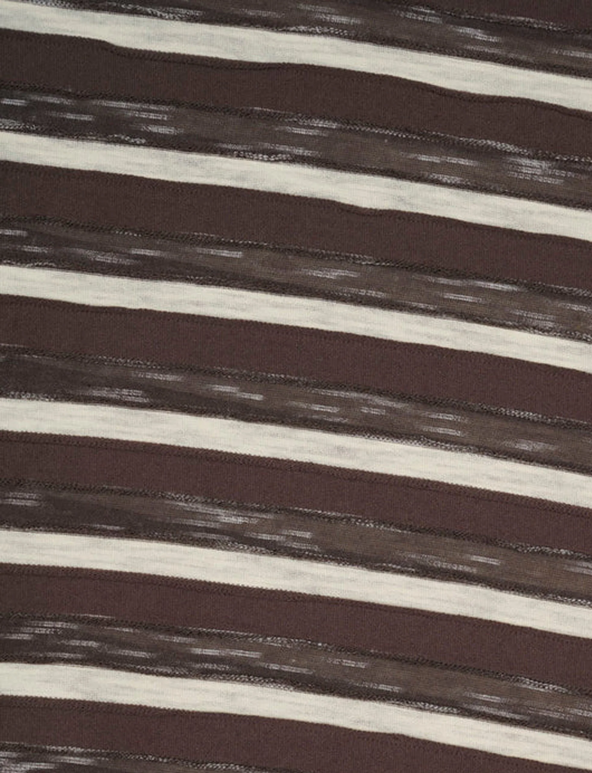 BRAIN DEAD CASEY STRIPED T-SHIRT - COFFEE - Image 2