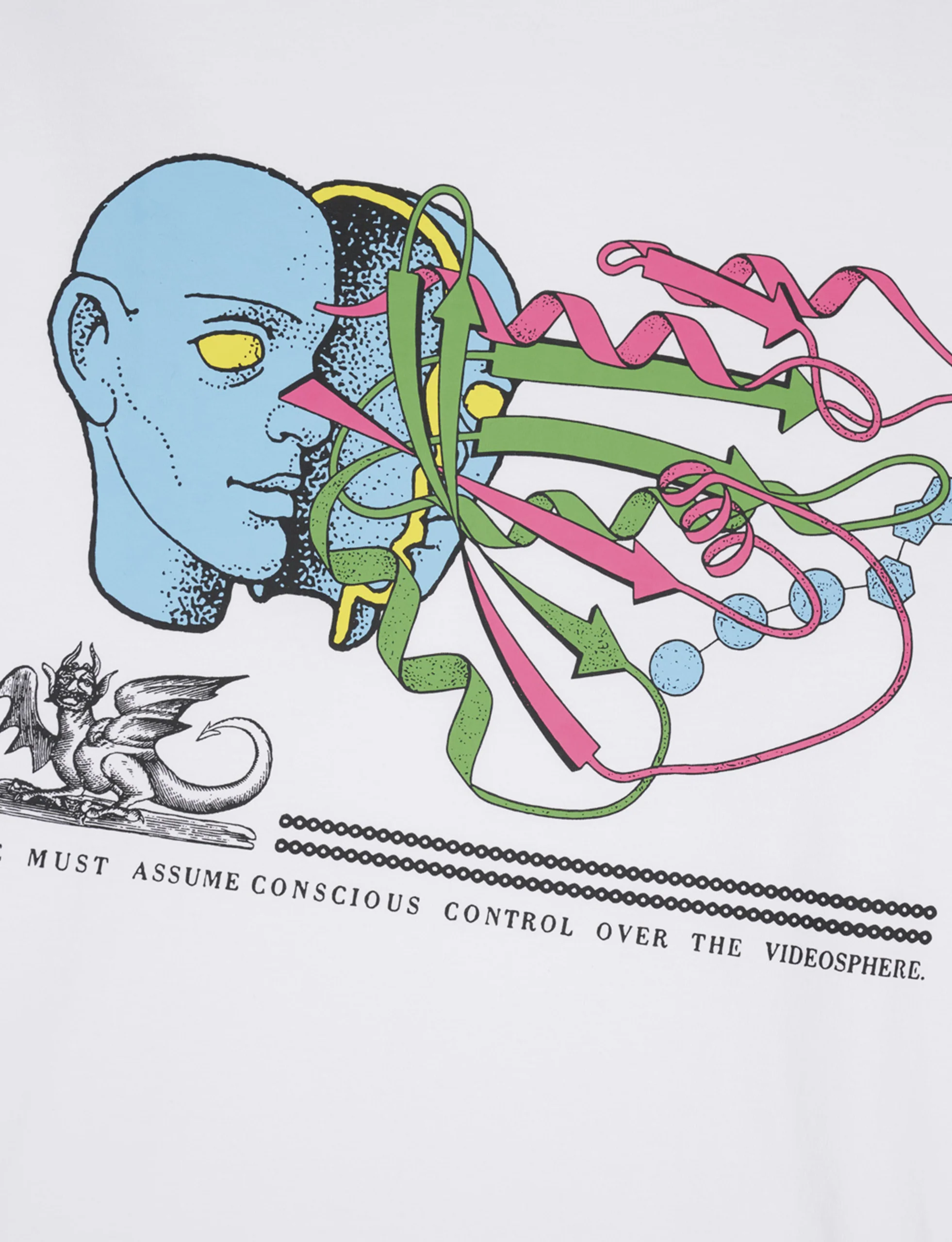 BRAIN DEAD CONSCIOUS CONTROL LS T-SHIRT-WHITE - Image 3