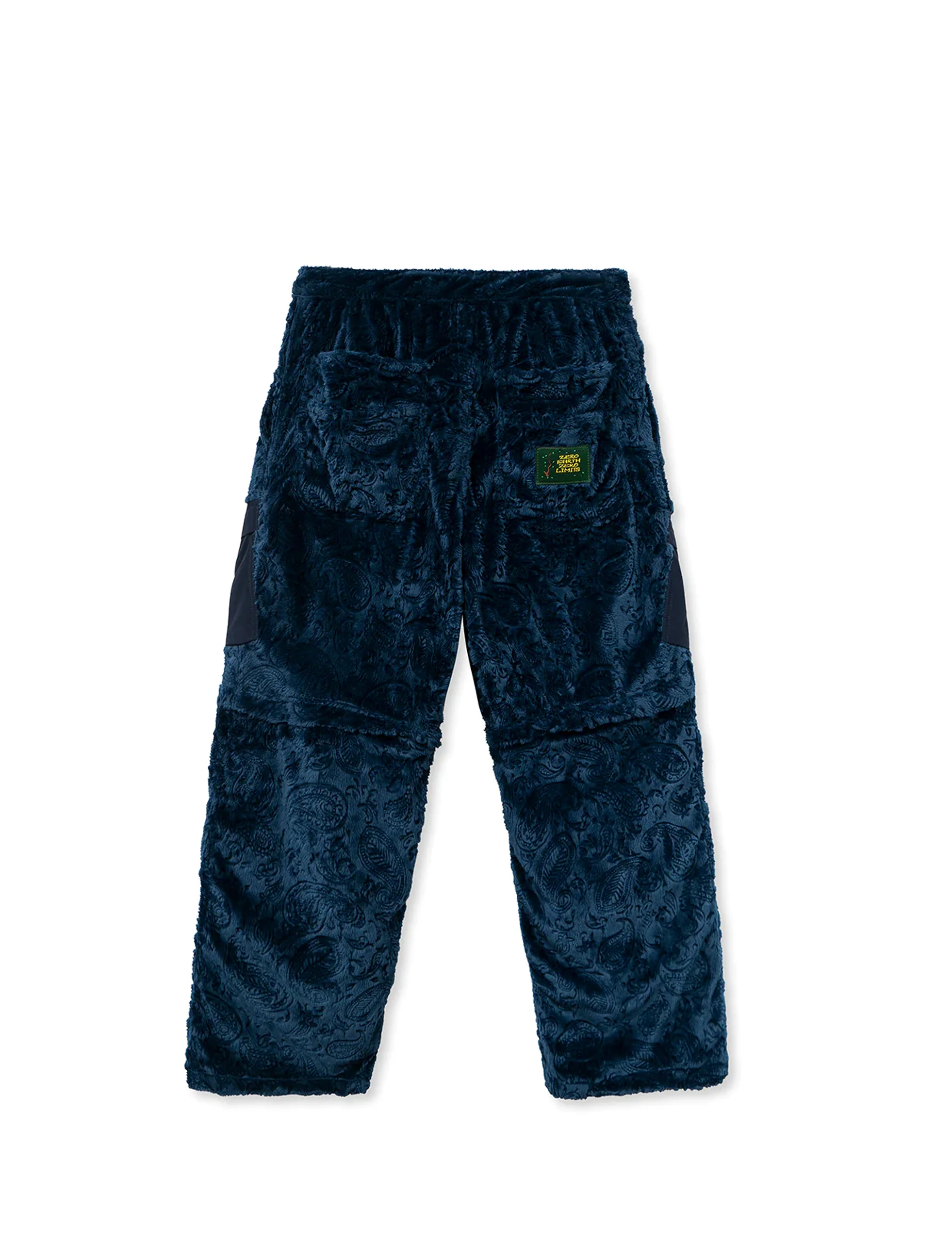 BRAIN DEAD DEBOSSED PAISLEY FUR CONVERTIBLE ZIP OFF PANT - NAVY - Image 4