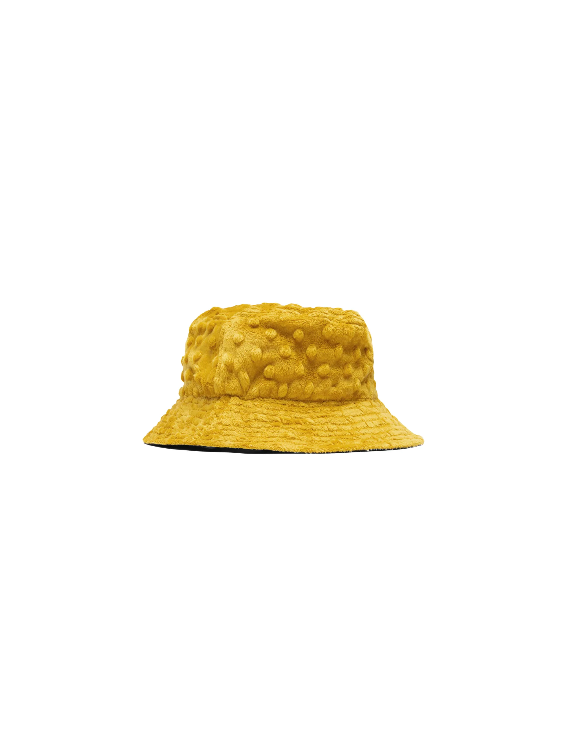 BRAIN DEAD EMBOSSED FUR BUCKET HAT - YELLOW - Image 2