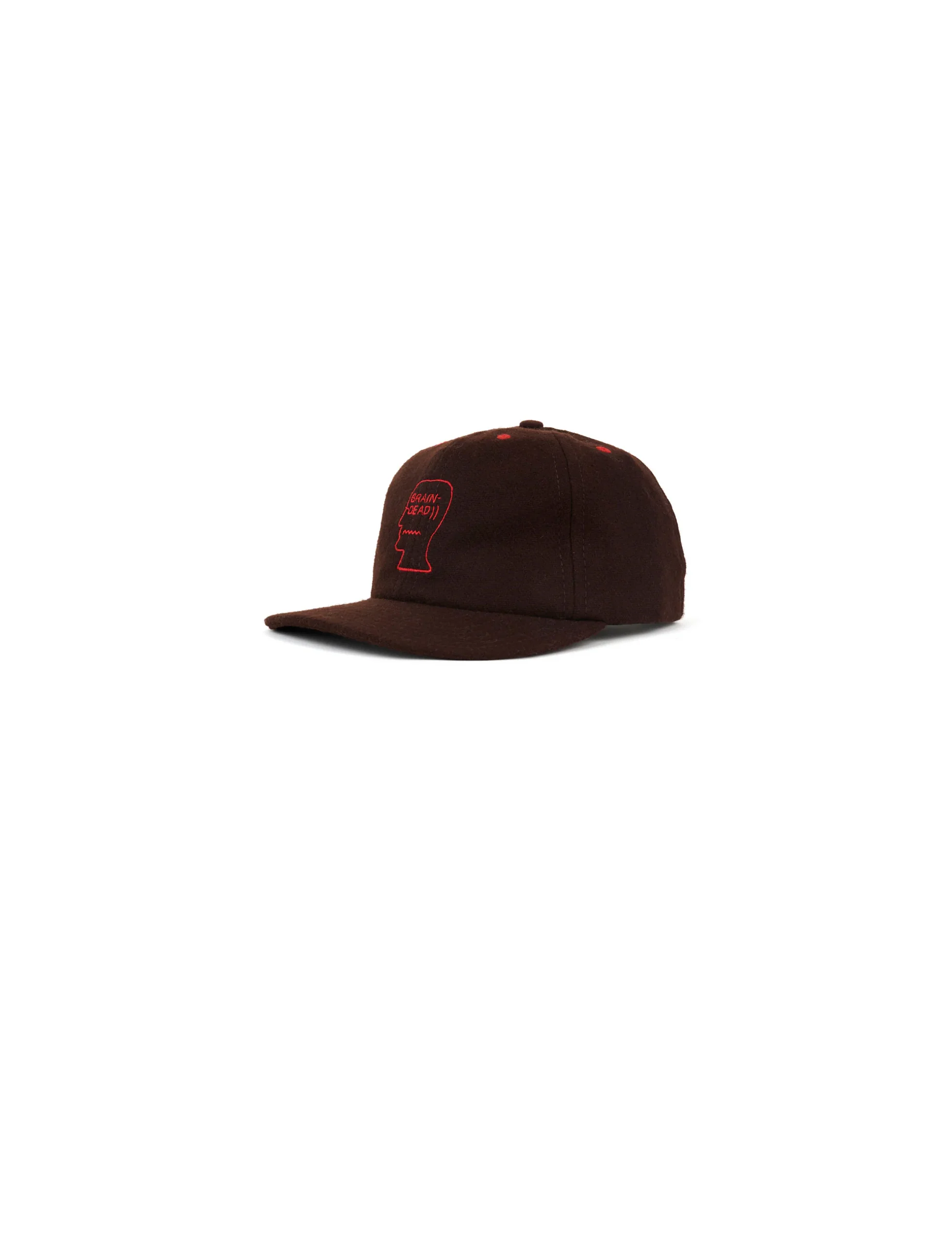 Brain Dead Flannel Logohead 6 Panel Hat- Brown - Image 3