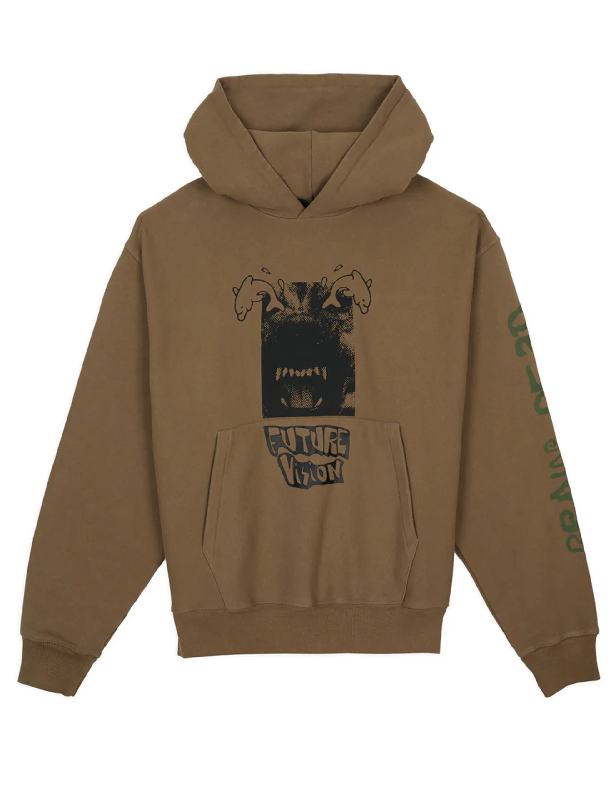 Brain Dead FUTURE VISION HOODIE COFFEE