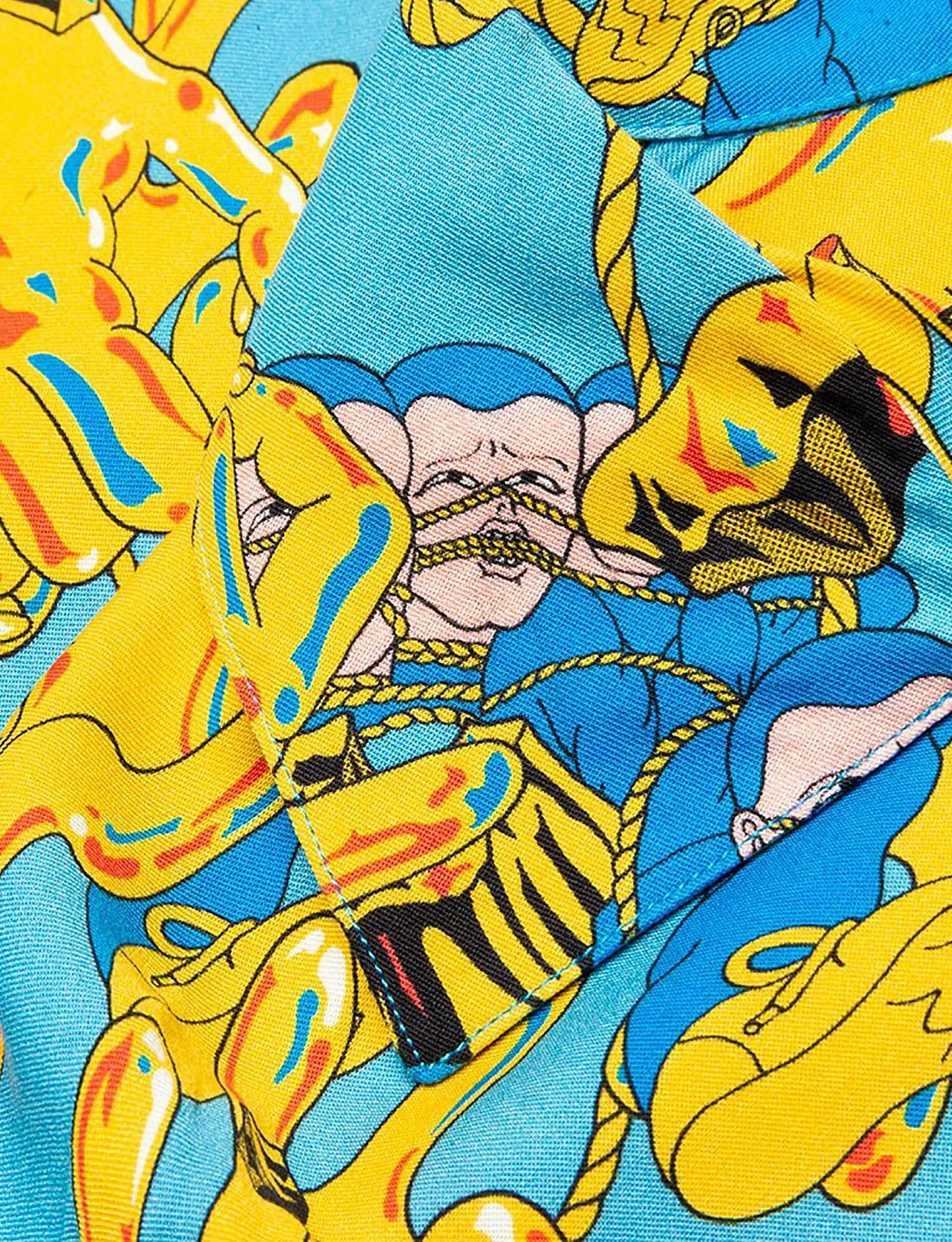 BRAIN DEAD Jonny Negron Bondage Hawaiian Shirt BLUE - Image 3