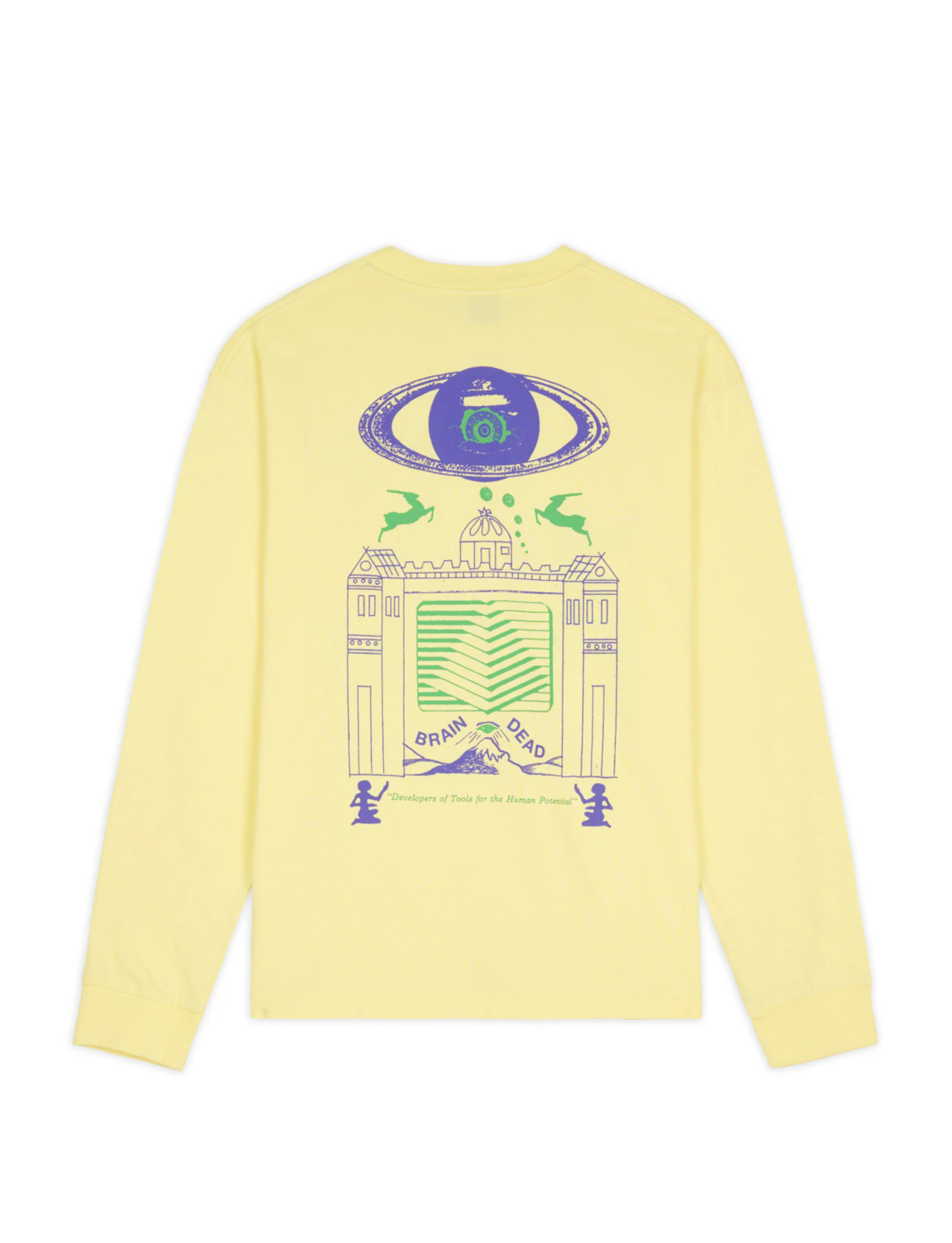 BRAIN DEAD NEW DIMENSIONS LS T-SHIRT-CREAM - Image 2