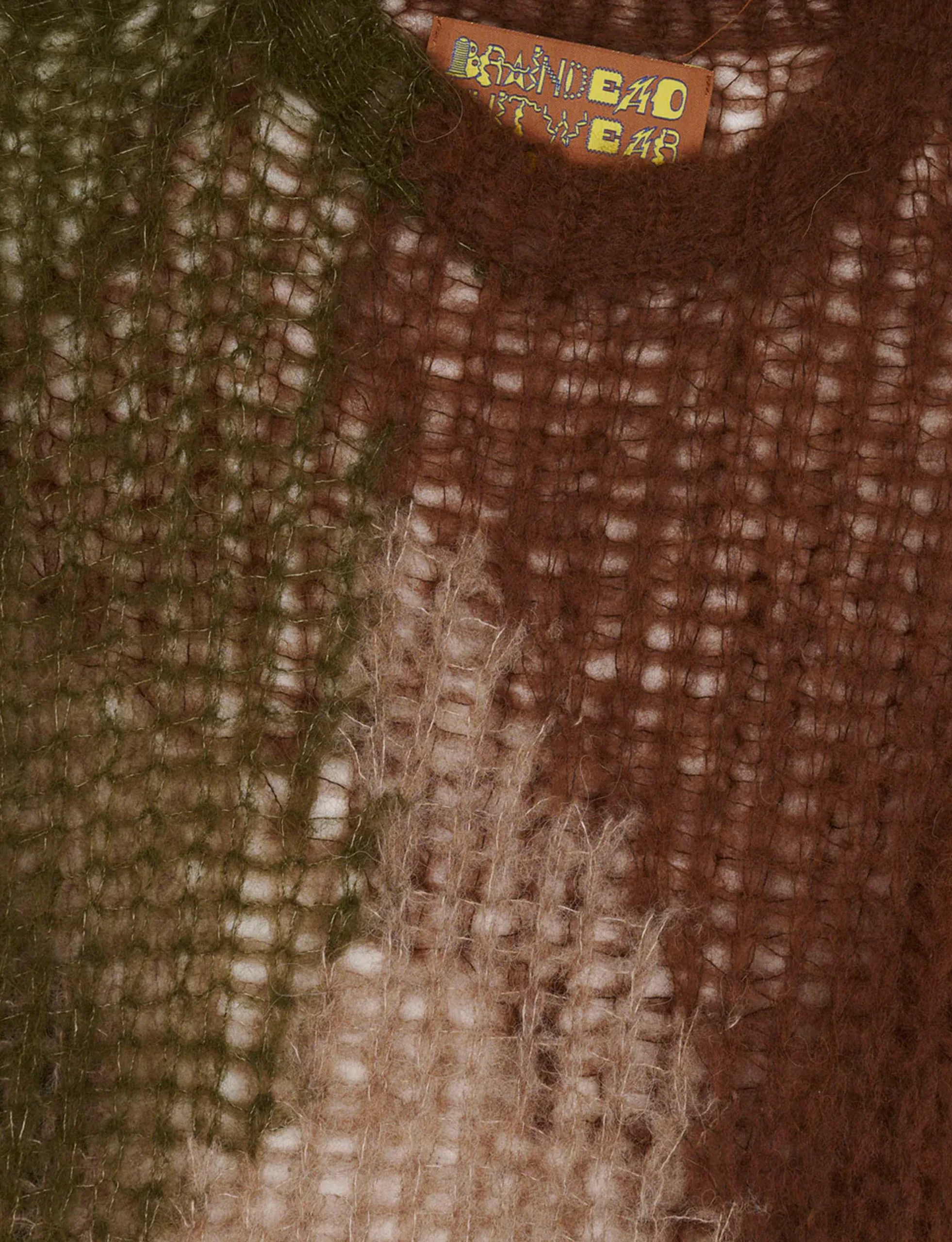 BRAIN DEAD ORGANIC THREADBARE SWEATER - OLIVE - Image 2