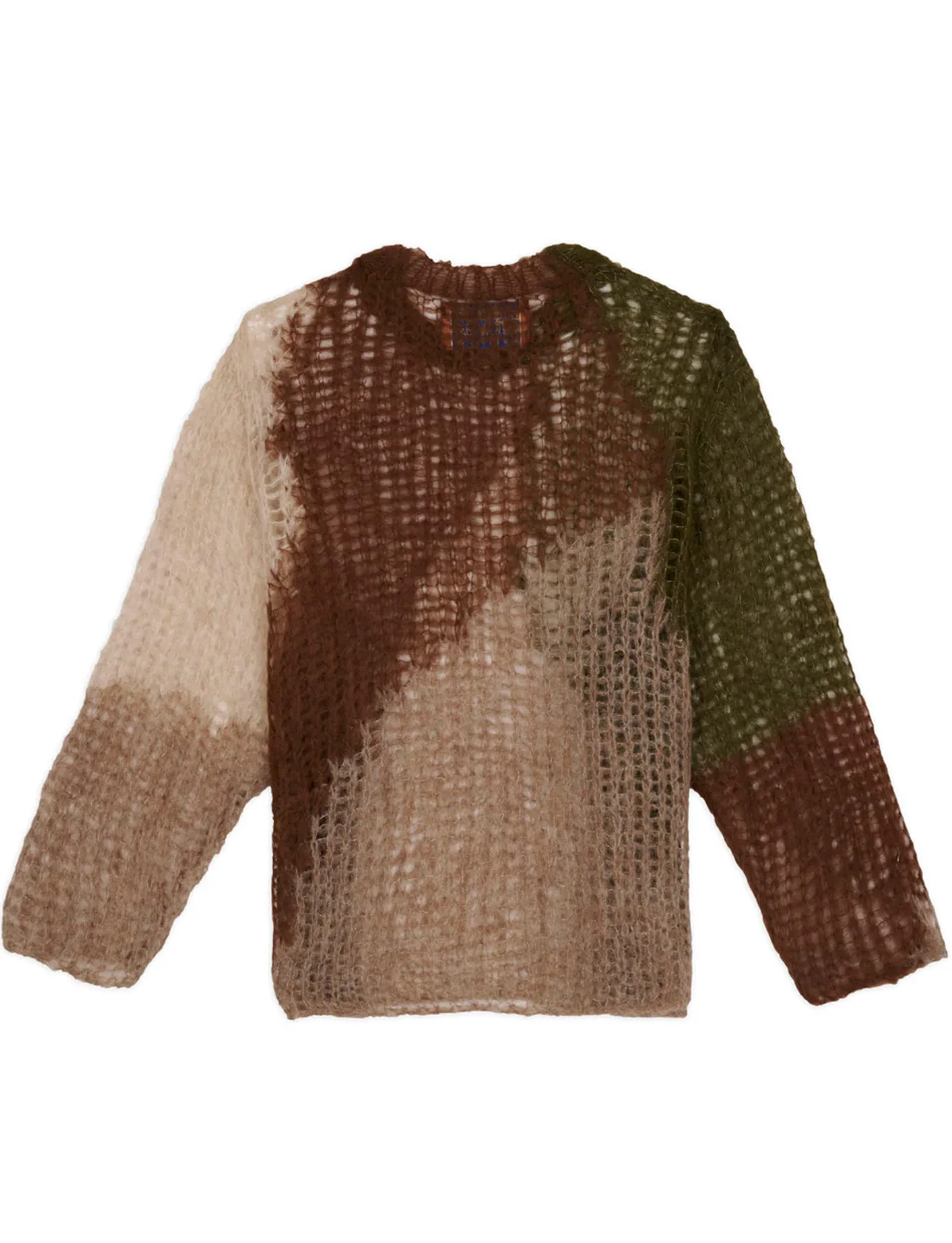 BRAIN DEAD ORGANIC THREADBARE SWEATER - OLIVE - Image 3