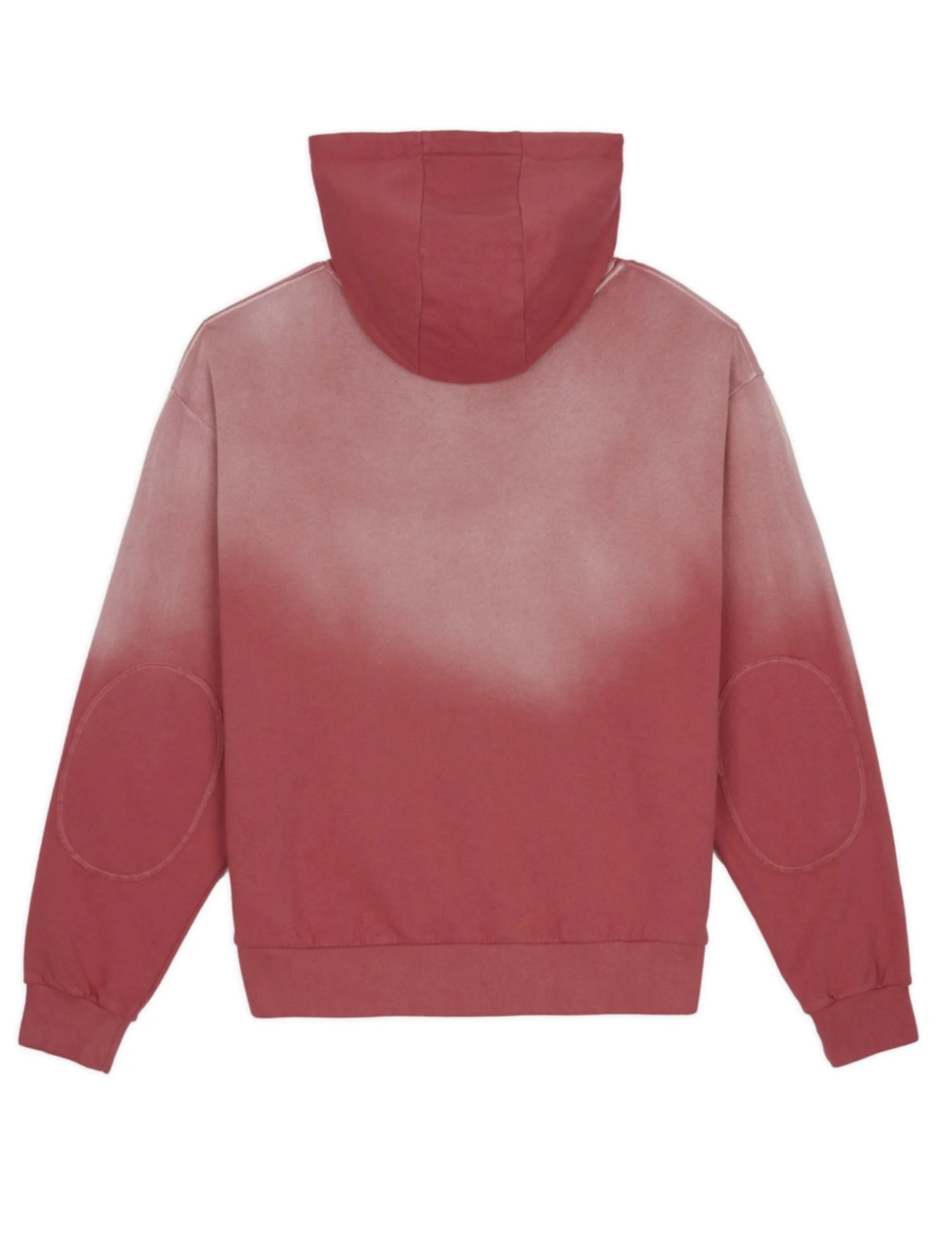 BRAIN DEAD PADDED ELBOW ZIP-UP HOODIE - BRICK - Image 2