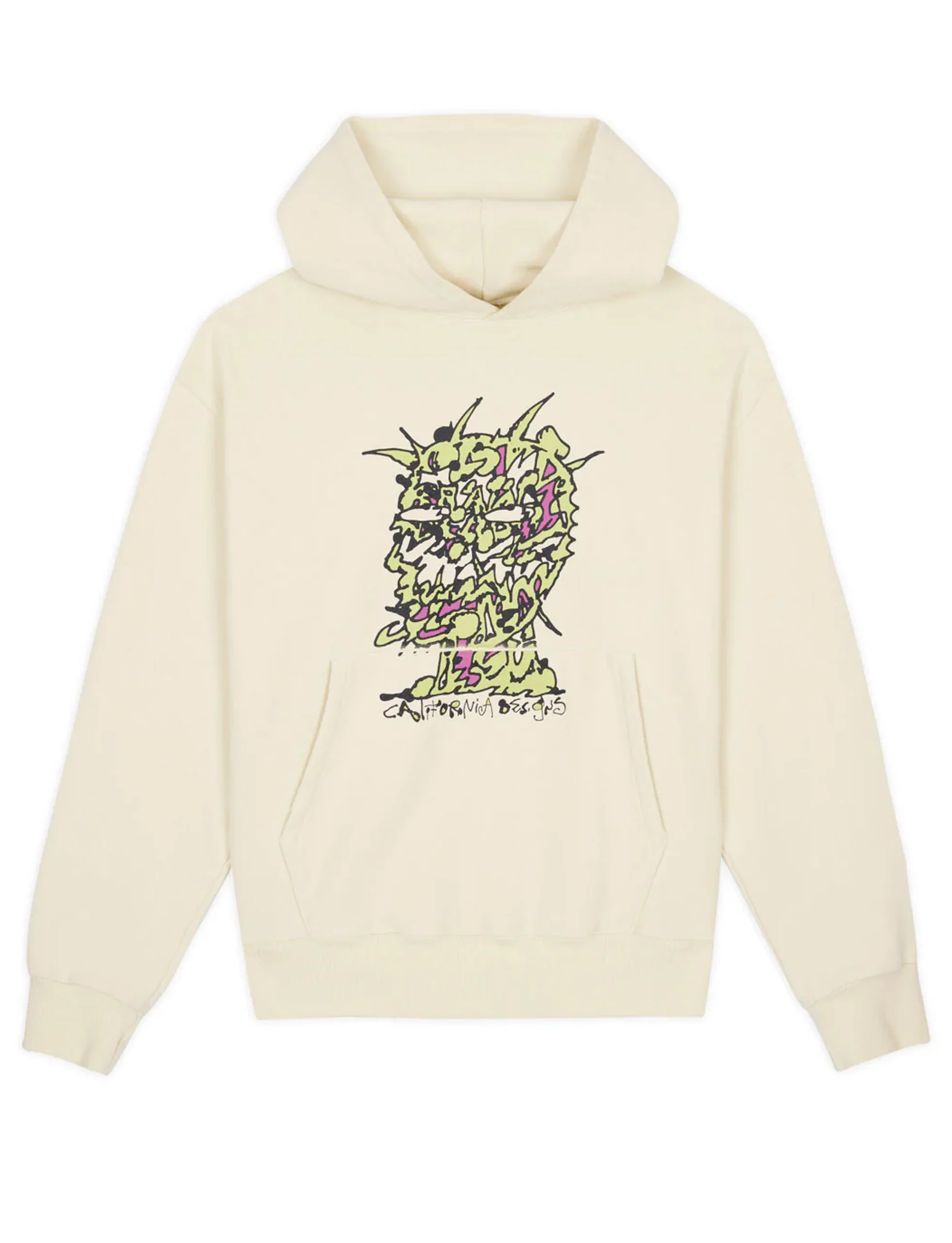 BRAIN DEAD Scrambled Head Hoodie - Natural