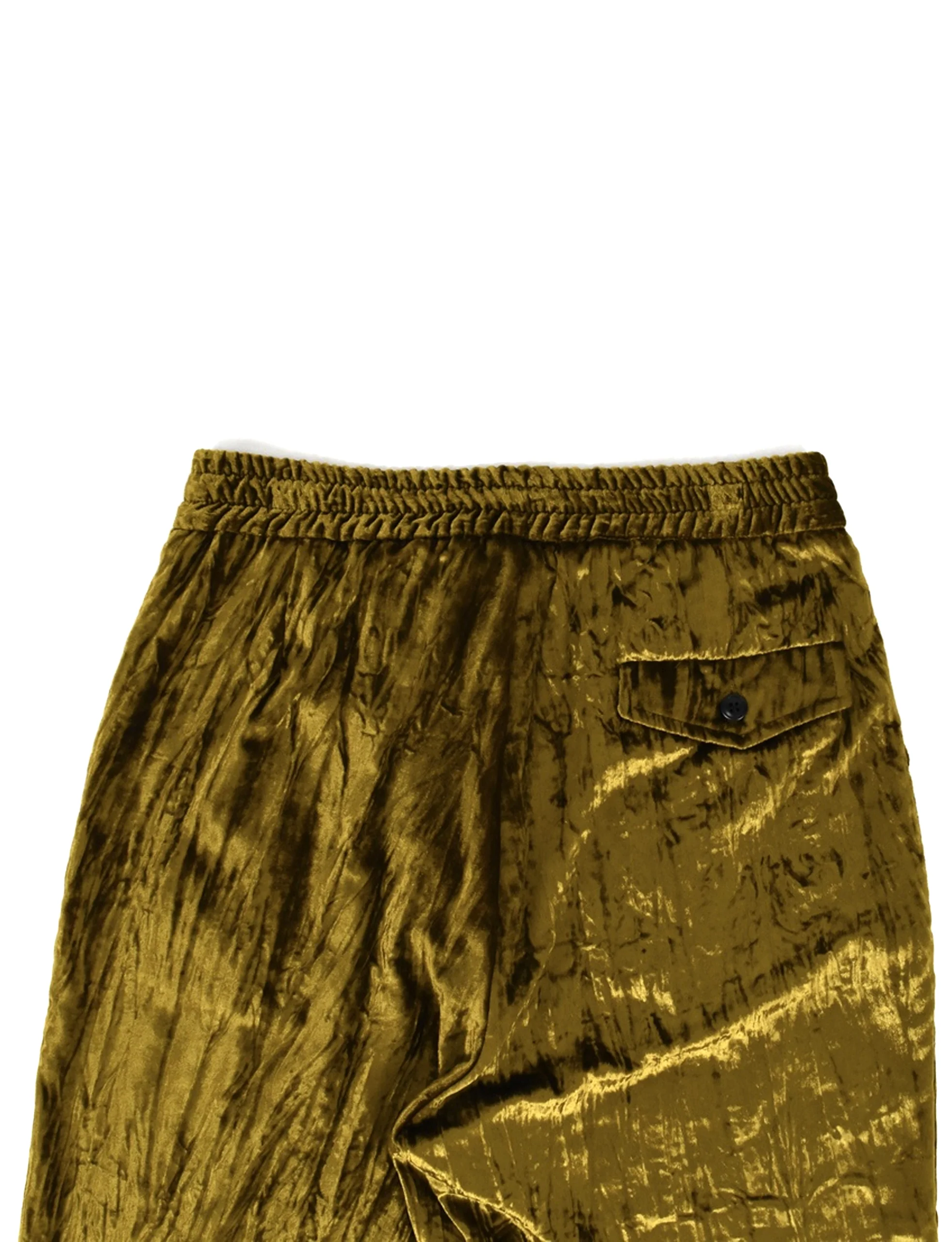 CMMN SWDN Jesse Elasticated Trousers Gold Velvet - Image 3
