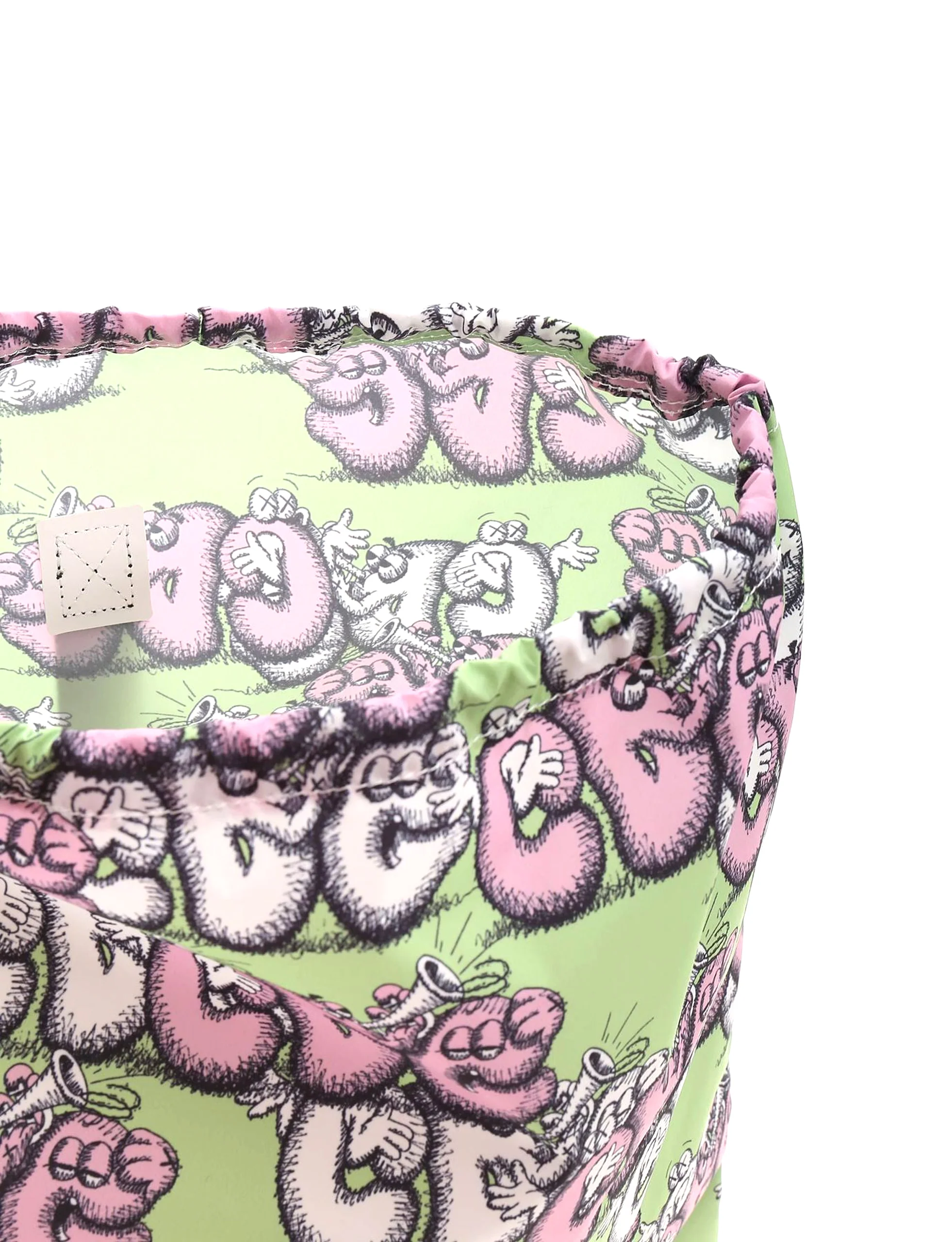 Comme Des Garcons Shirt X KAWS BAG GREEN/PINK - Image 3