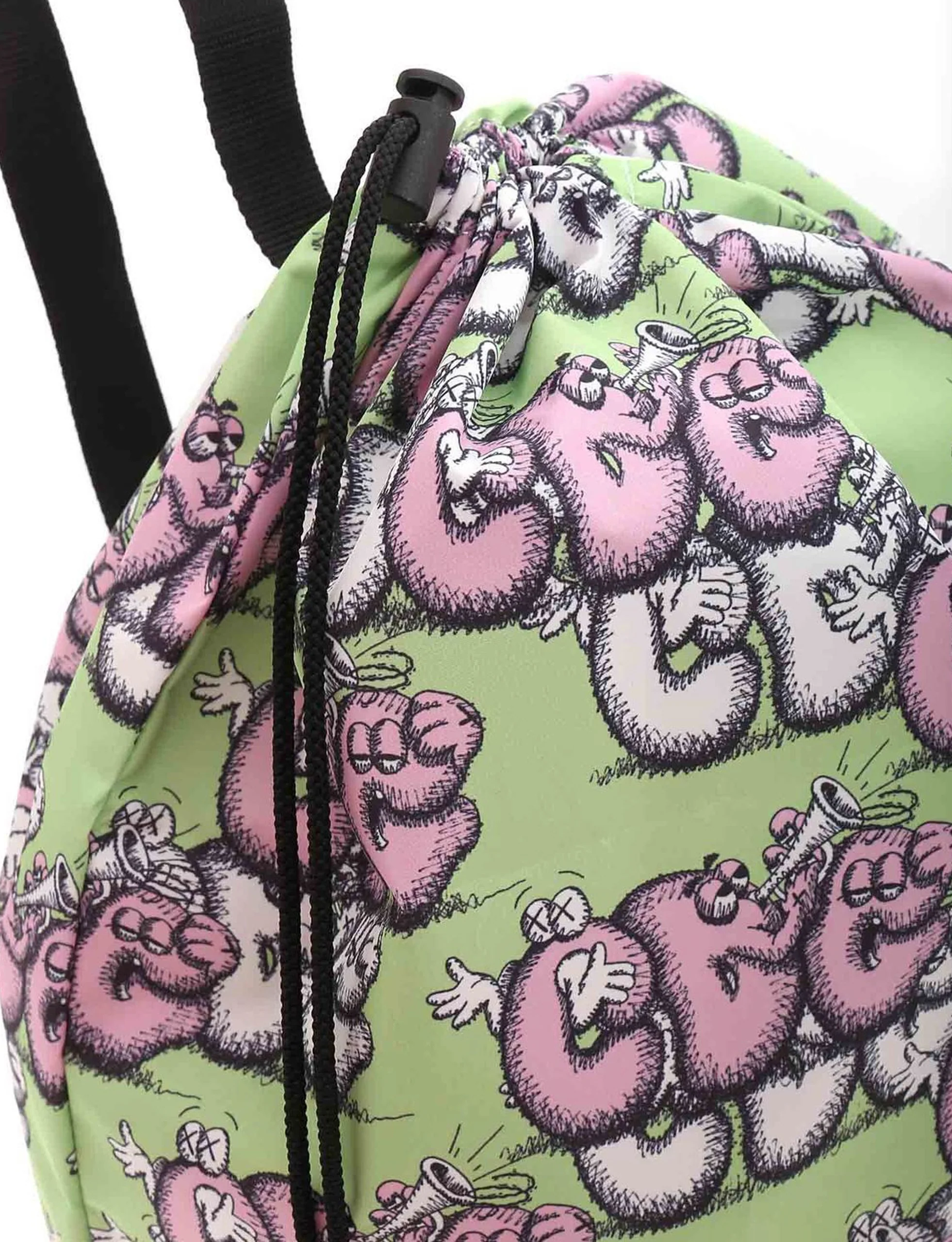 Comme Des Garcons Shirt X KAWS BAG GREEN/PINK - Image 4