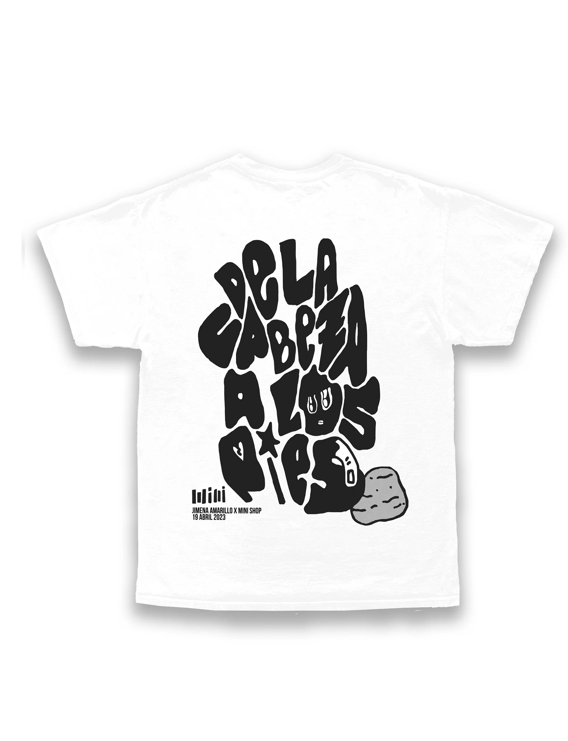 JIMENA AMARILLO DE LA CABEZA A LOS PIES WHITE BACK T-SHIRT - Image 2
