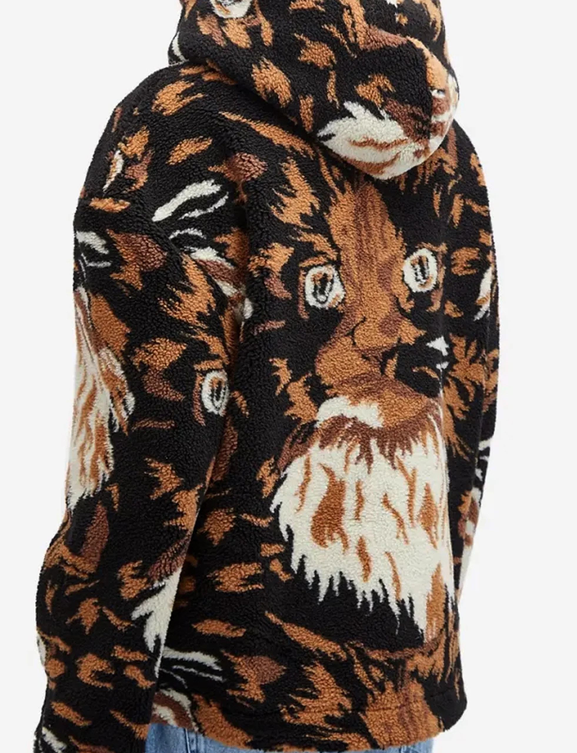 JW ANDERSON ZIP FRONT HOODED JACKET BROWN - Image 3