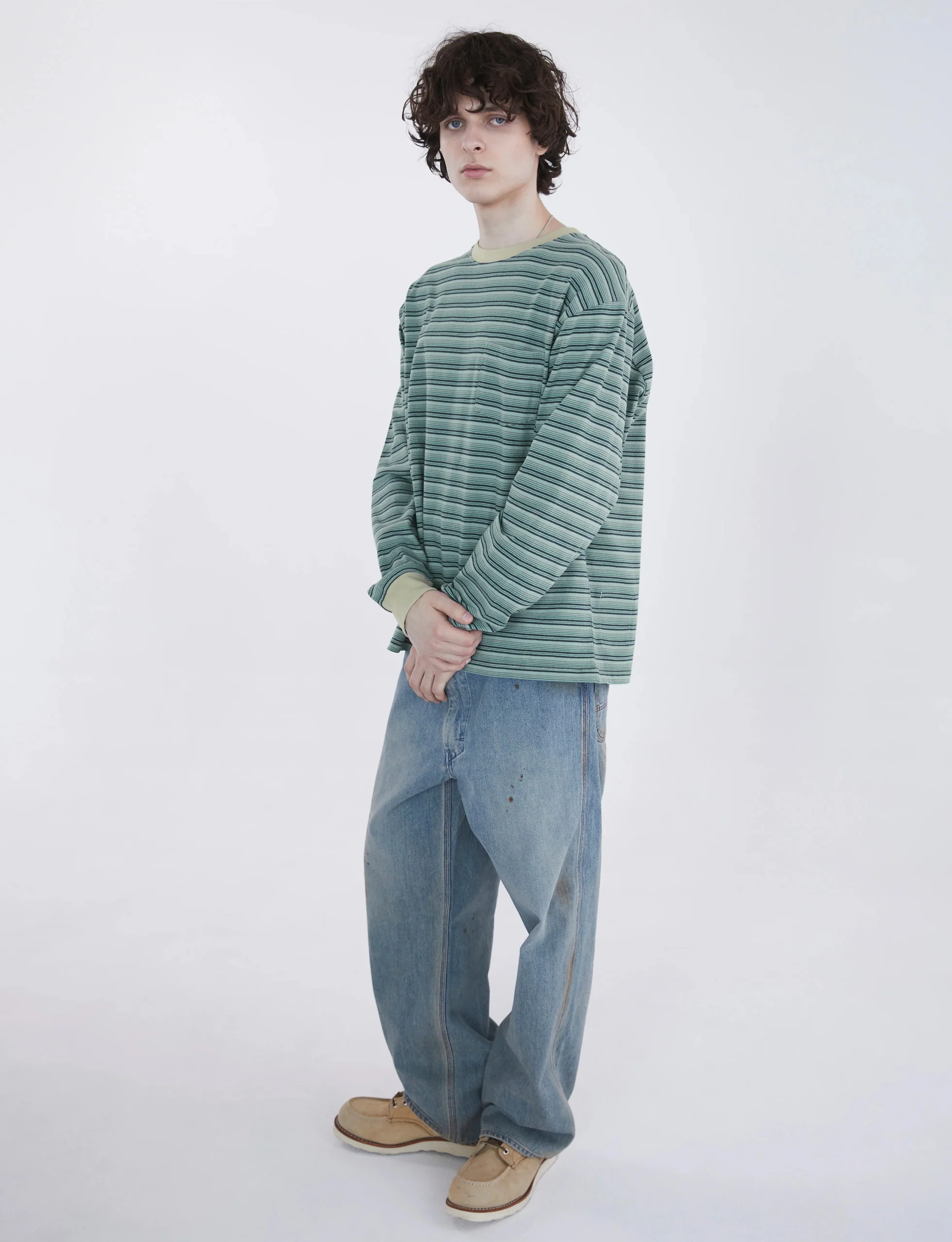 Khakis Border L/S Tee Pistachio - Image 5