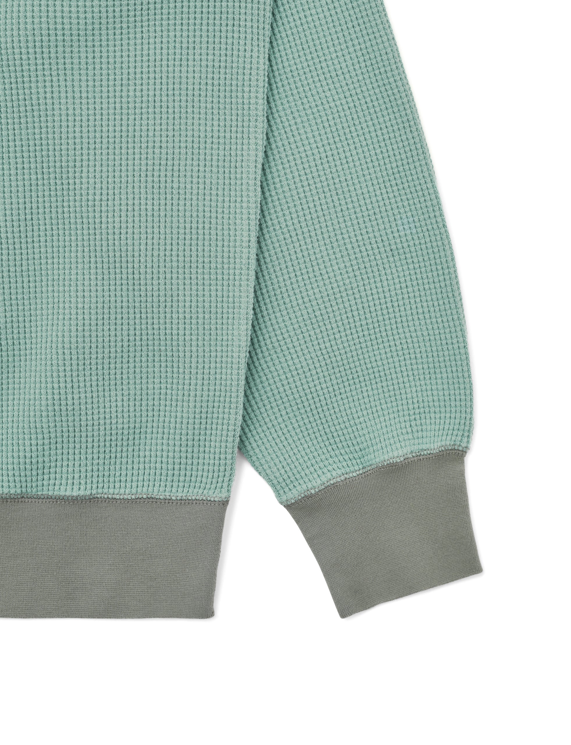 Khakis Waffle Crewneck Dusty Teal - Image 3