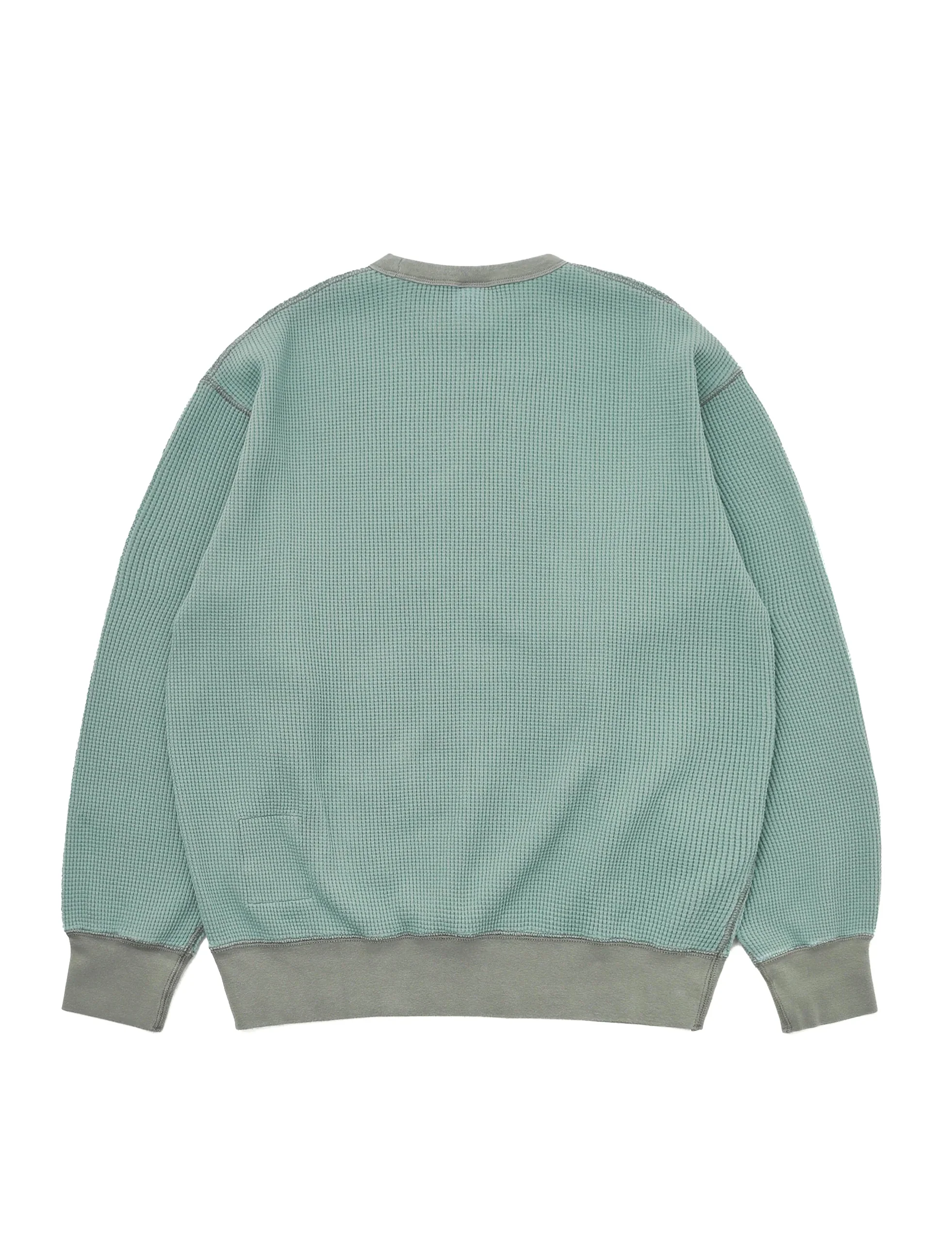 Khakis Waffle Crewneck Dusty Teal - Image 4