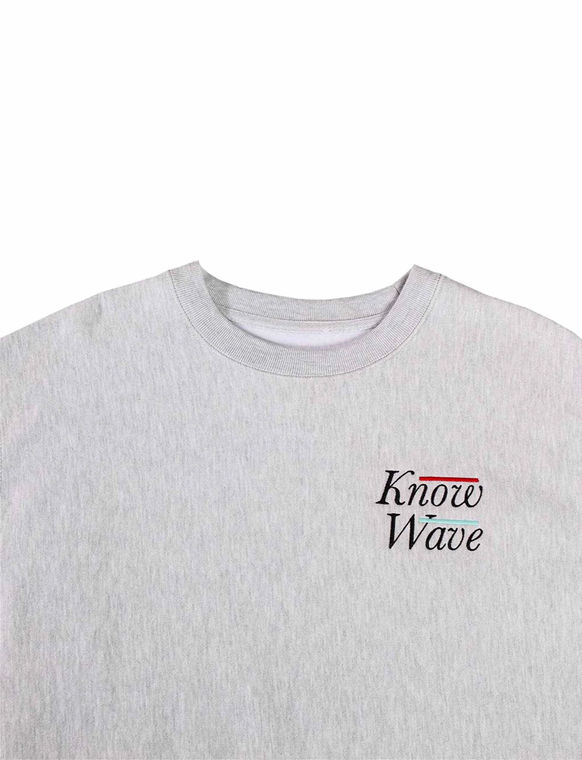 KNOW WAVE SERIF EMBROIDERED CREWNECK - Image 4