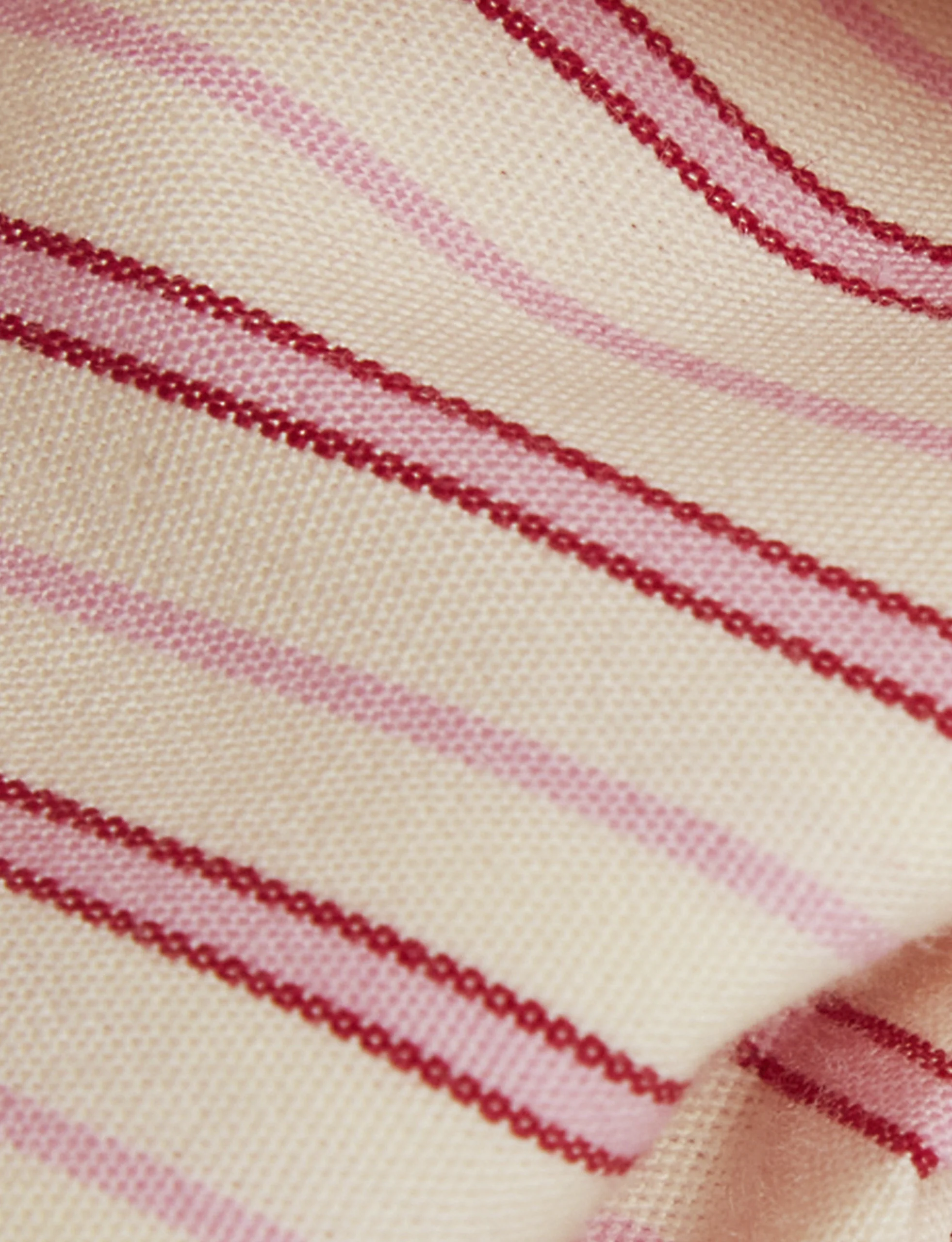 LATE CHECKOUT WHITE/PINK STRIPED FLAG WESTERN SHIRT - Image 3