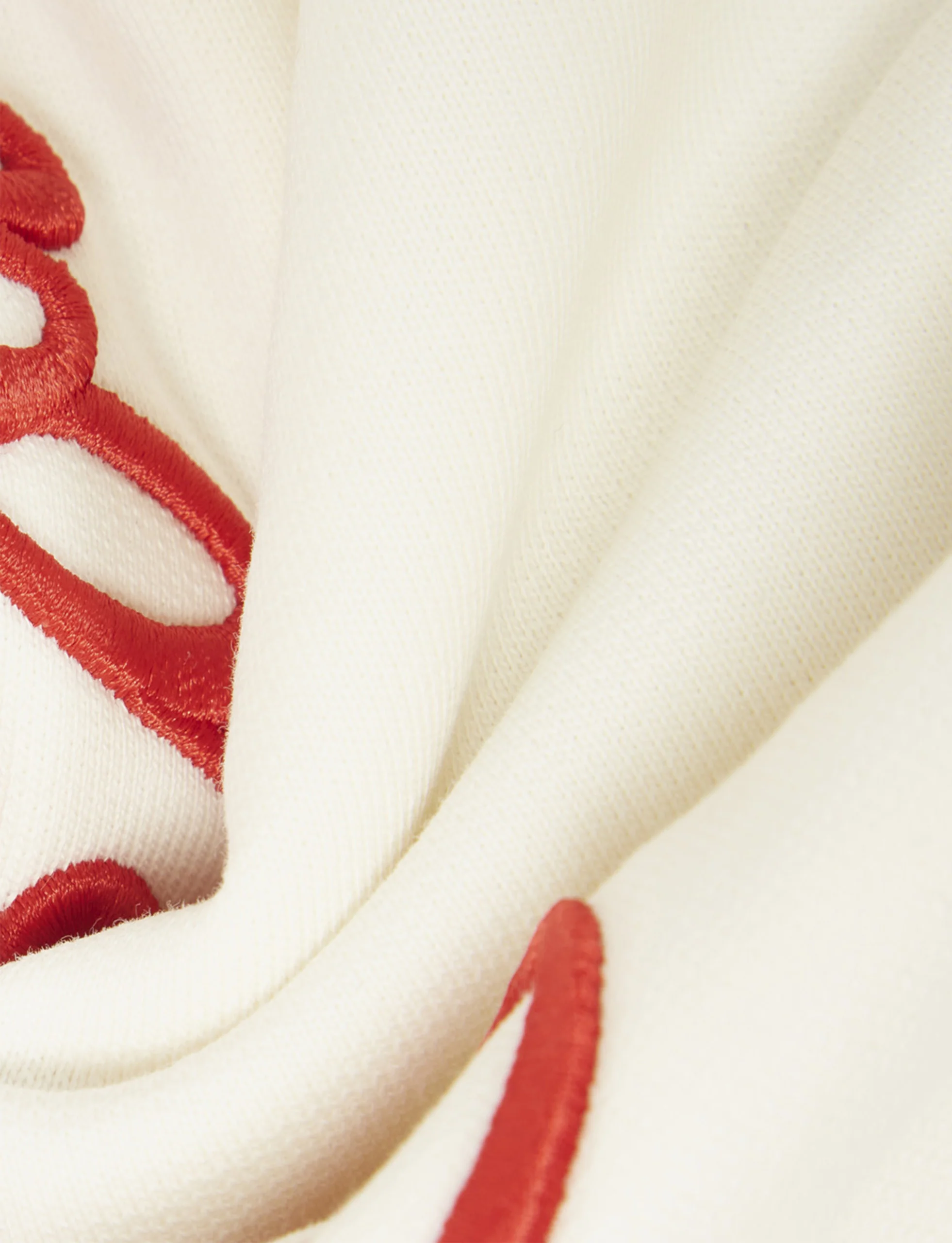 LATE CHECKOUT WHITE/RED SCRIPT CREWNECK SWEATSHIRT - Image 3
