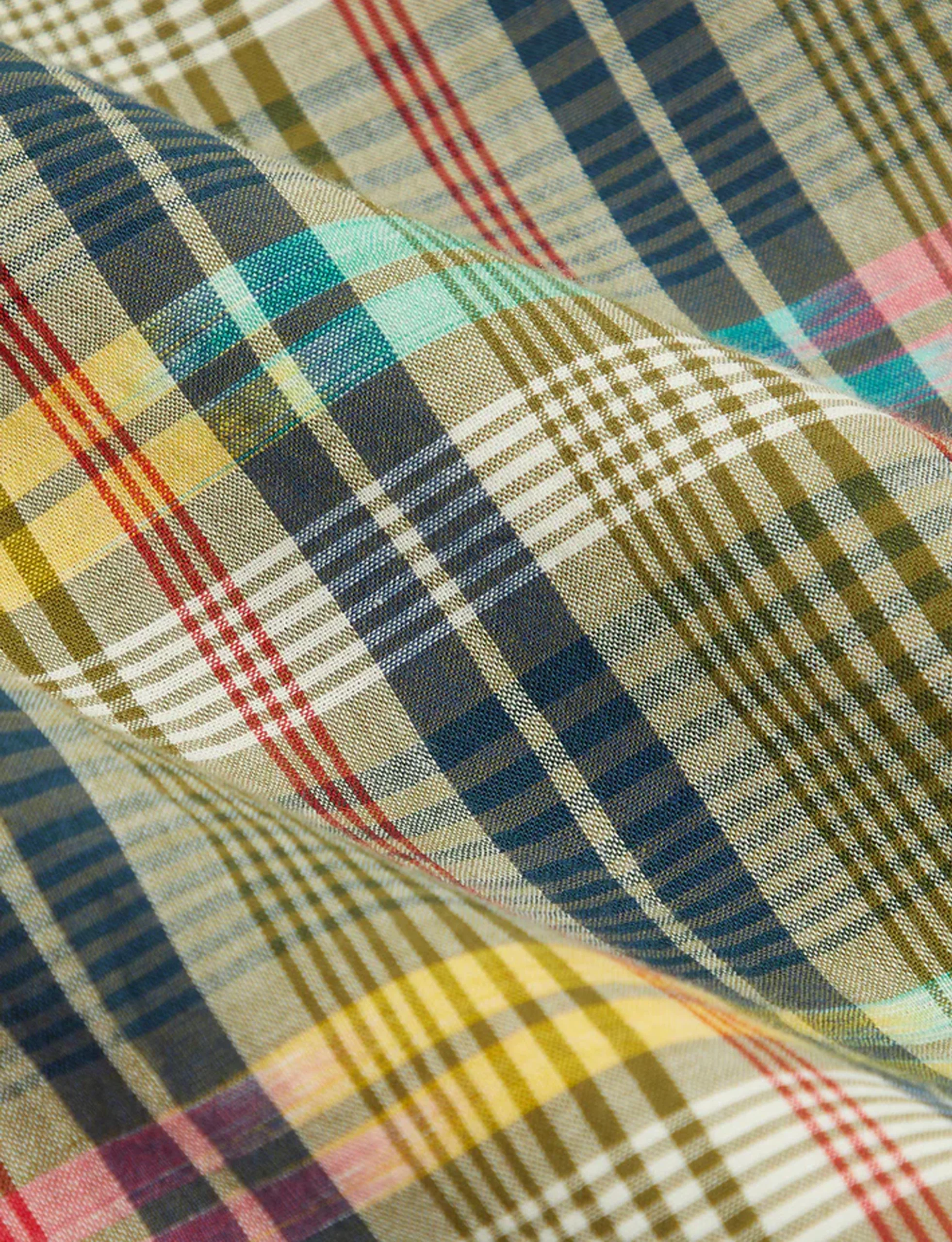 ORIGINAL MADRAS CLASSIC BUTTON DOWN COLLAR LONG SLEEVE SHIRT STANDARD IKAT MADRAS CHECK - Image 2