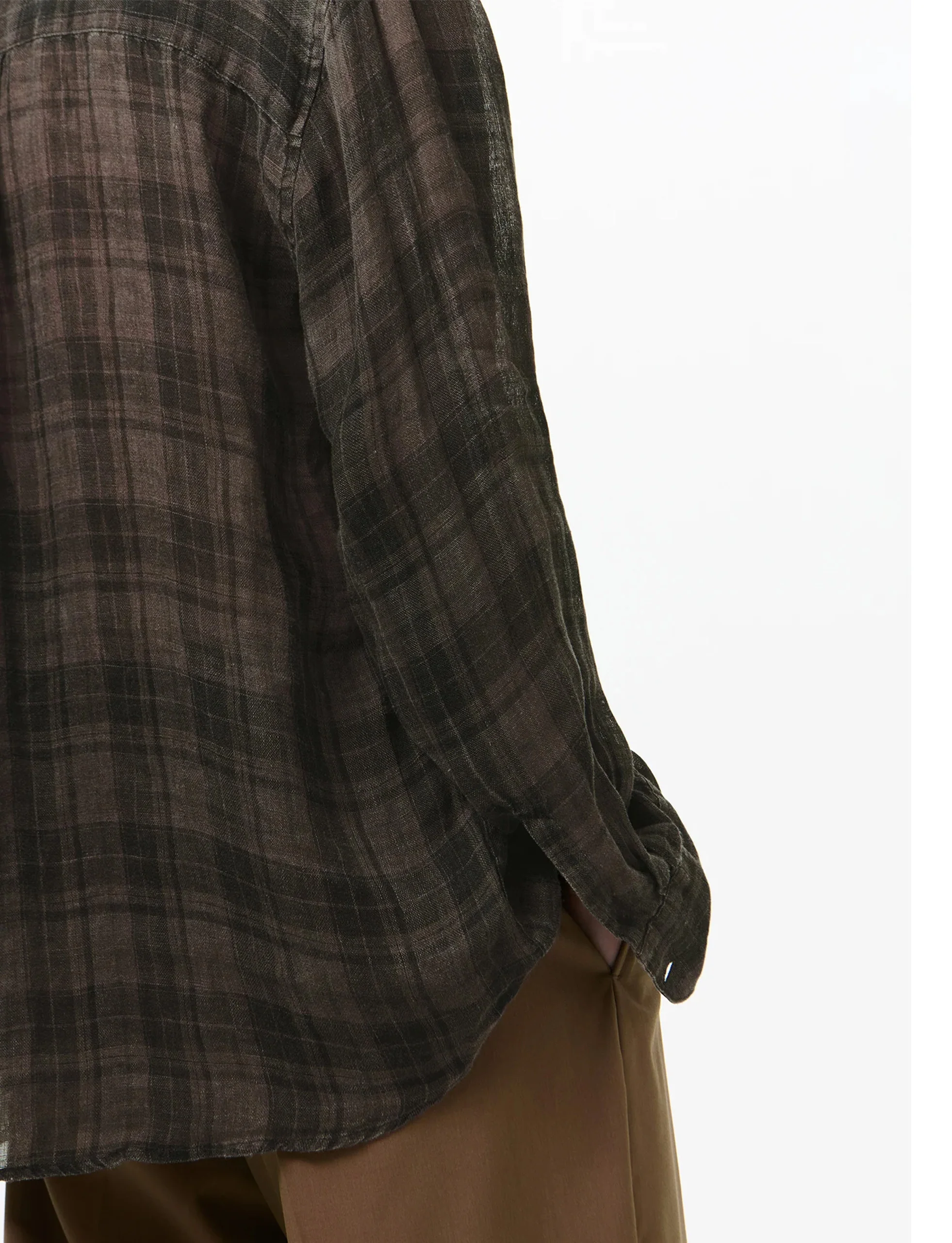 OUR LEGACY ABOVE SHIRT Penumbra Check Sheercoat Linen - Image 4