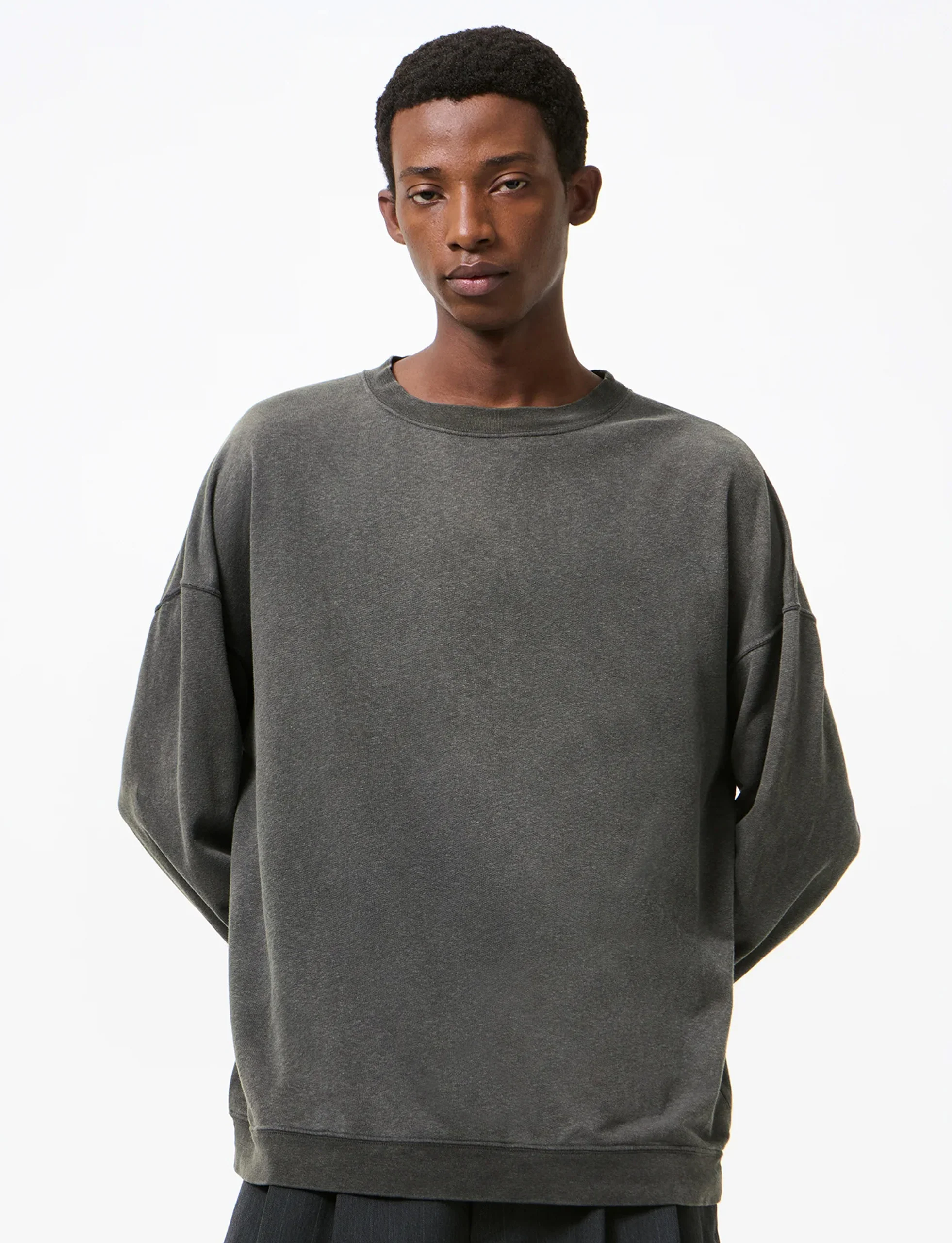OUR LEGACY SLACK SWEATSHIRT Washed Black Rogue Loopback - Image 3