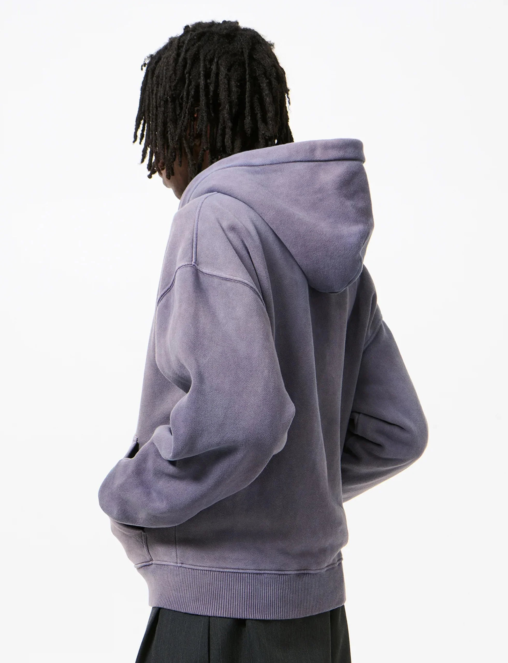 OUR LEGACY RASCAL HOOD Antique Amethyst Star Fleece - Image 3