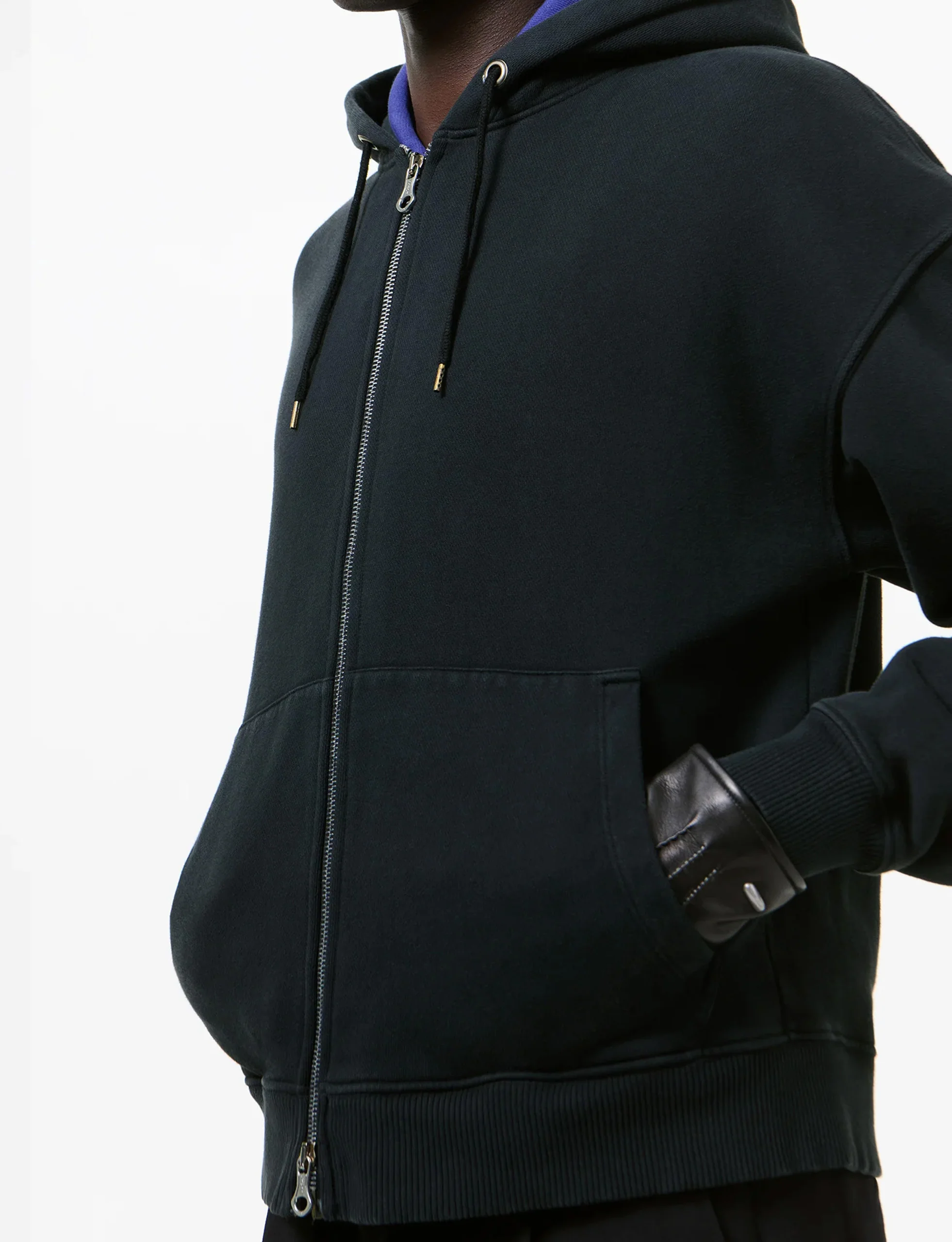 OUR LEGACY RASCAL HOOD Washed Black Star Fleece - Image 3