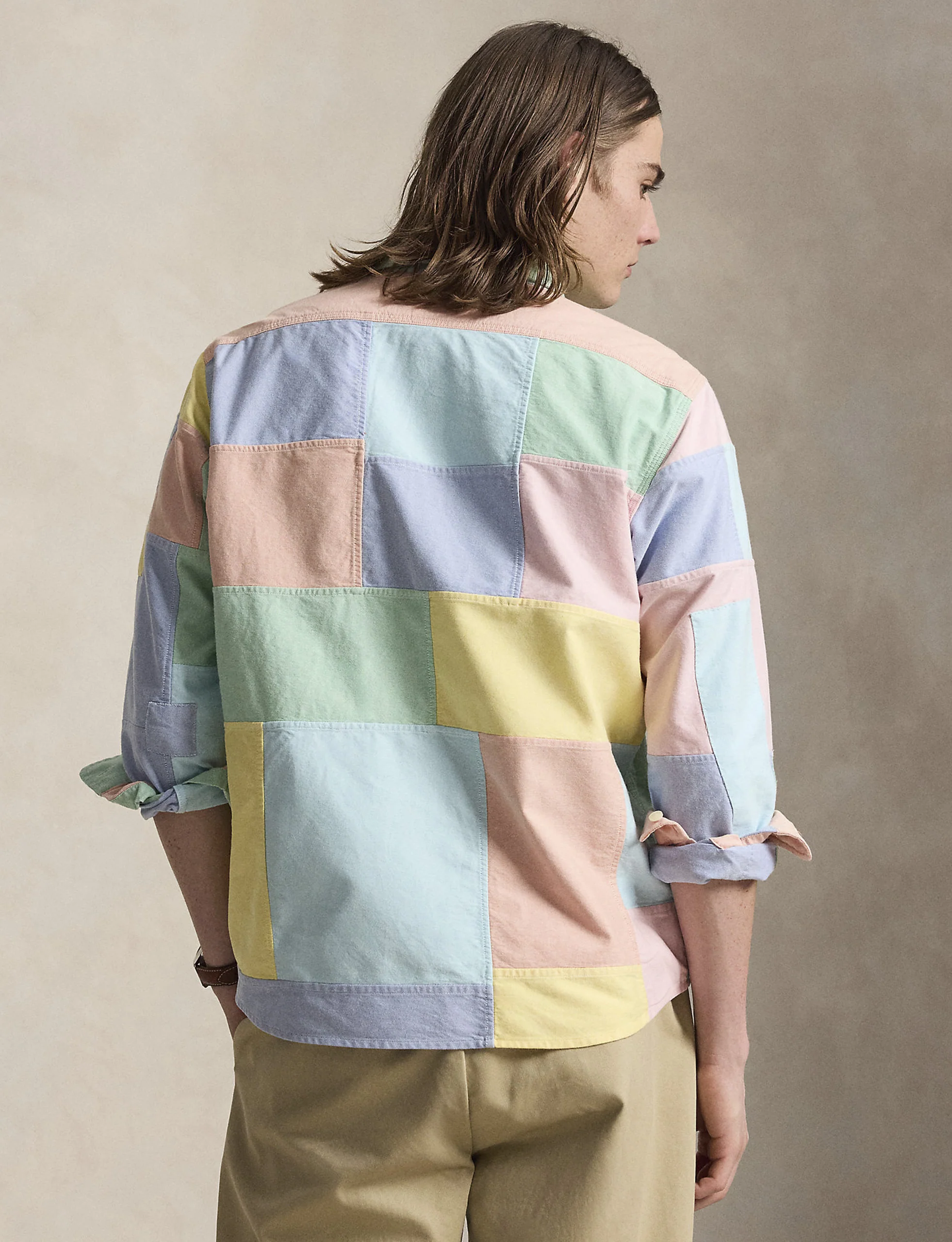 POLO RALPH LAUREN CLASSIC FIT PATCHWORK OXFORD WORKSHIRT - Image 3