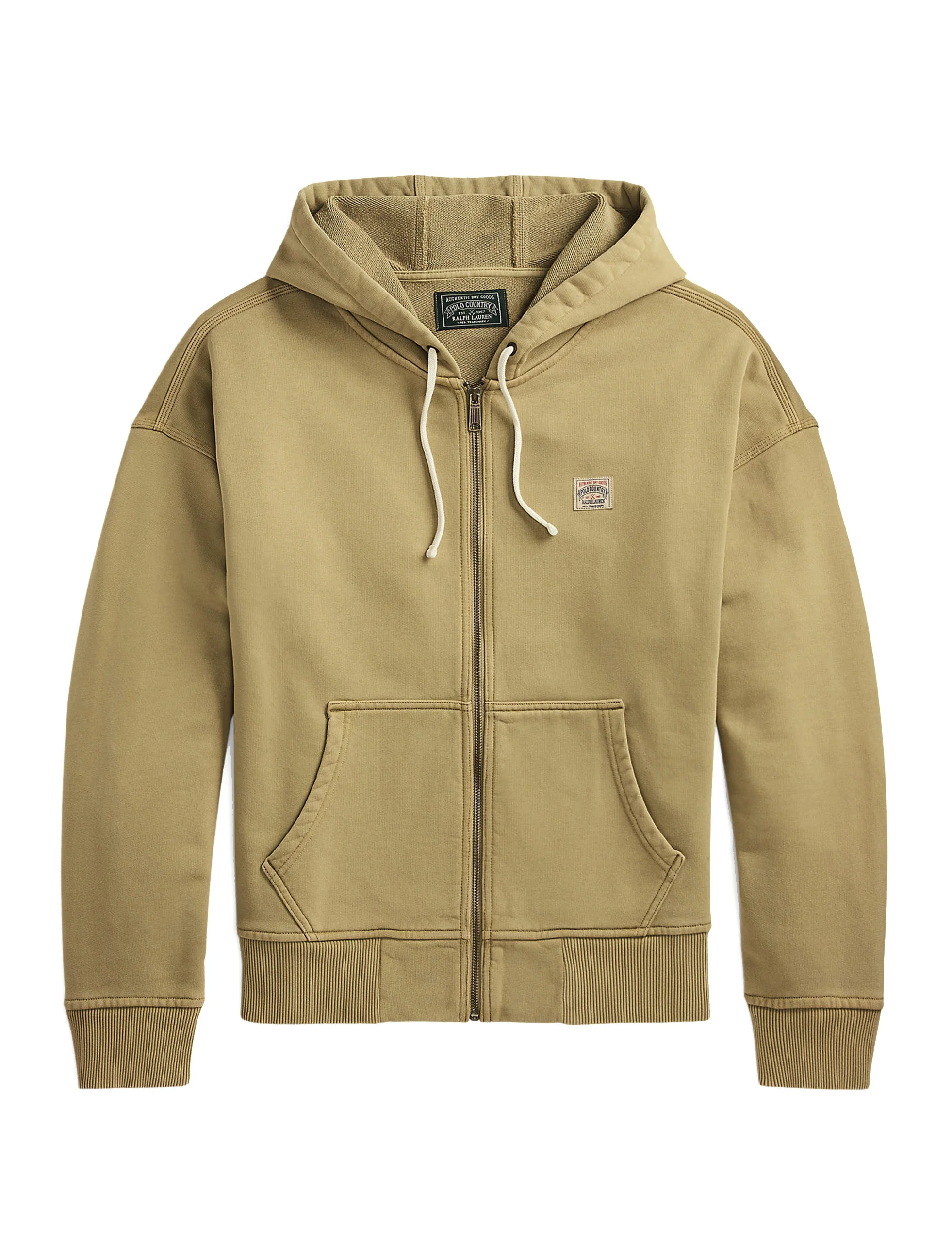 POLO RALPH LAUREN KNIT-FULL ZIP-SWEATSHIRT MONTANA KHAKI
