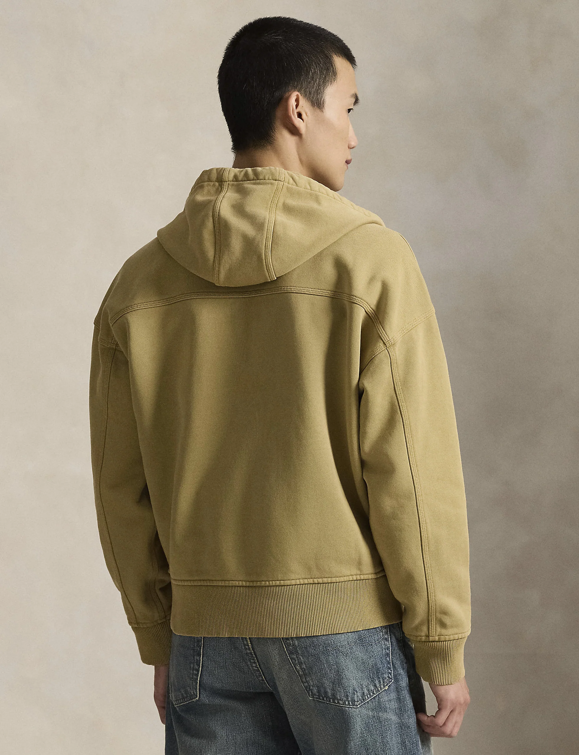 POLO RALPH LAUREN KNIT-FULL ZIP-SWEATSHIRT MONTANA KHAKI - Image 2