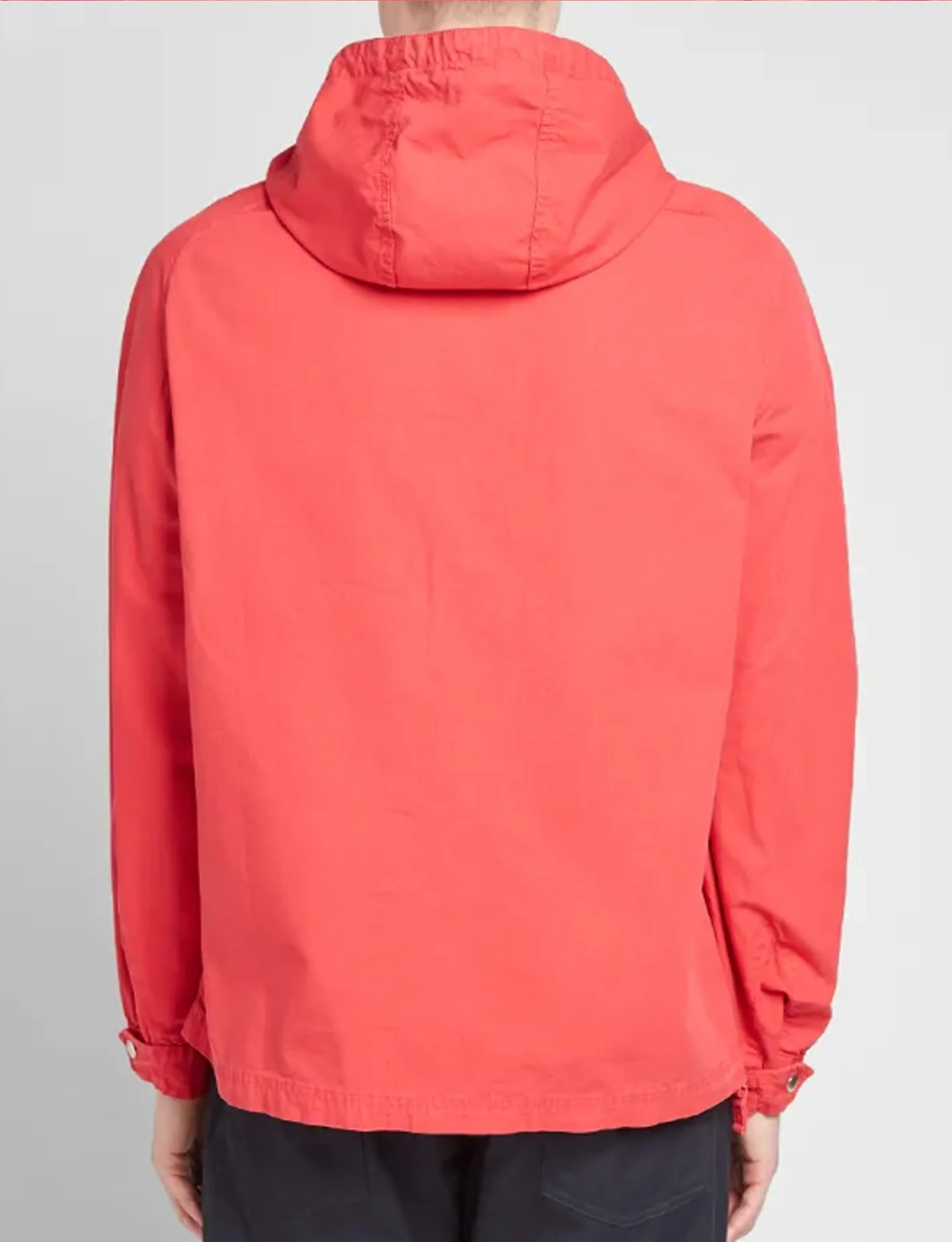 Pop Trading Company Drs Half Zip Hooded Jacket CORAL - Image 5