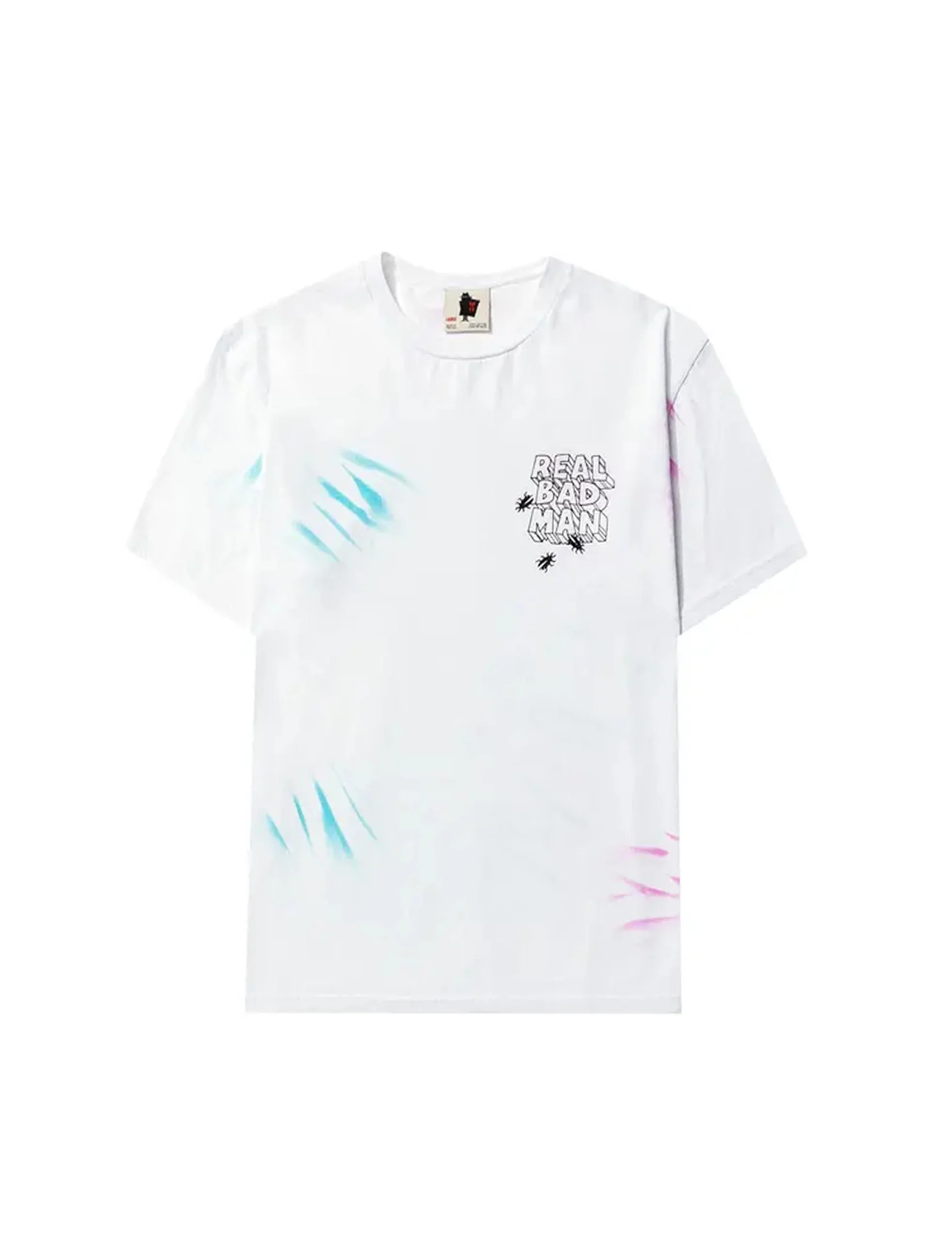 REAL BAD MAN ASSHOLE SS TIE DYE TEE WHITE - Image 2