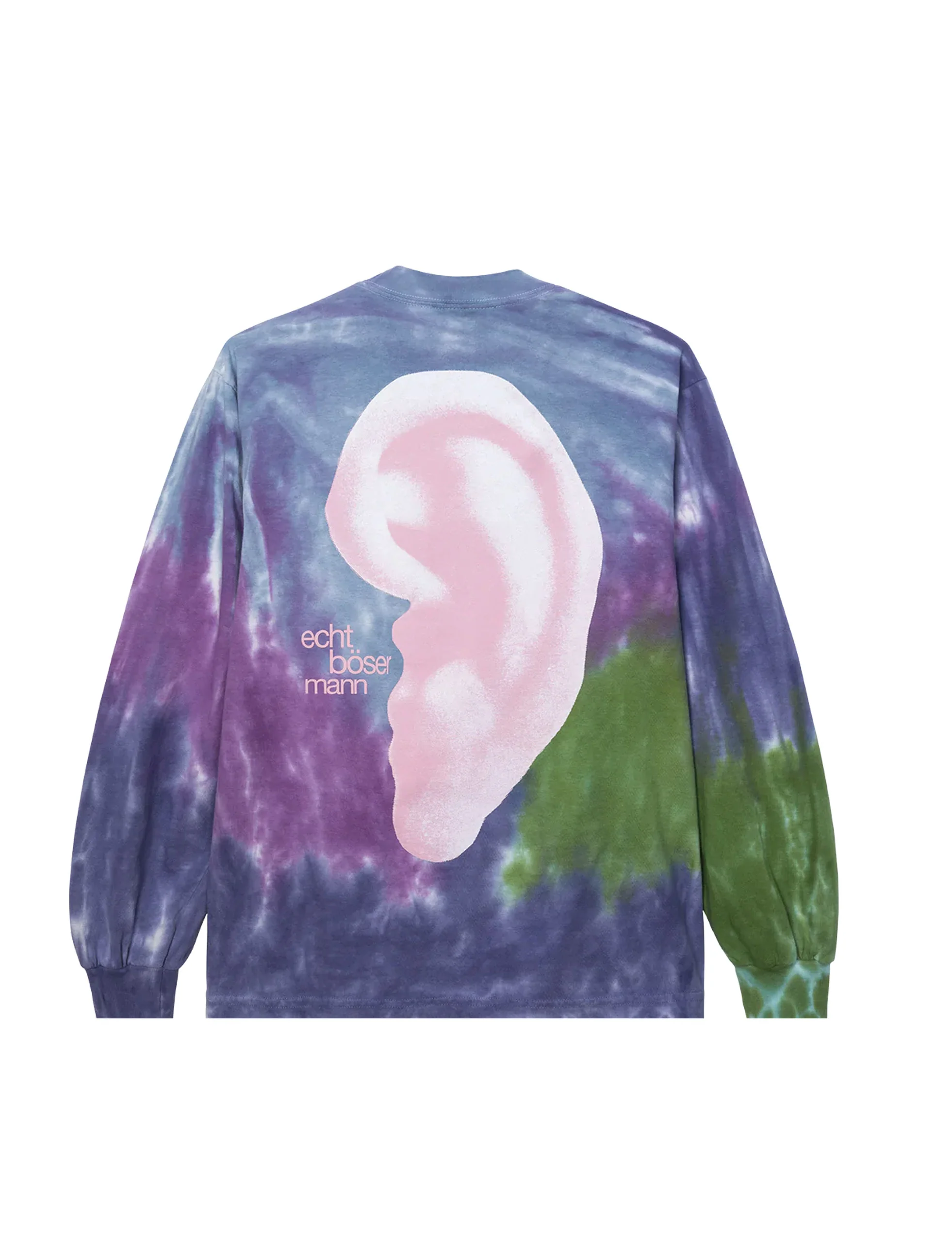 REAL BAD MAN Big Rec Long Sleeve T-Shirt FISH TIE DYE - Image 2