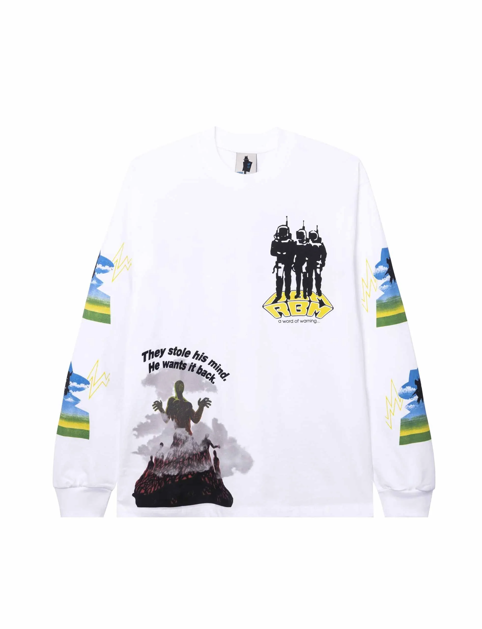 REAL BAD MAN HARDCORE SCI FI LS TEE WHITE - Image 2