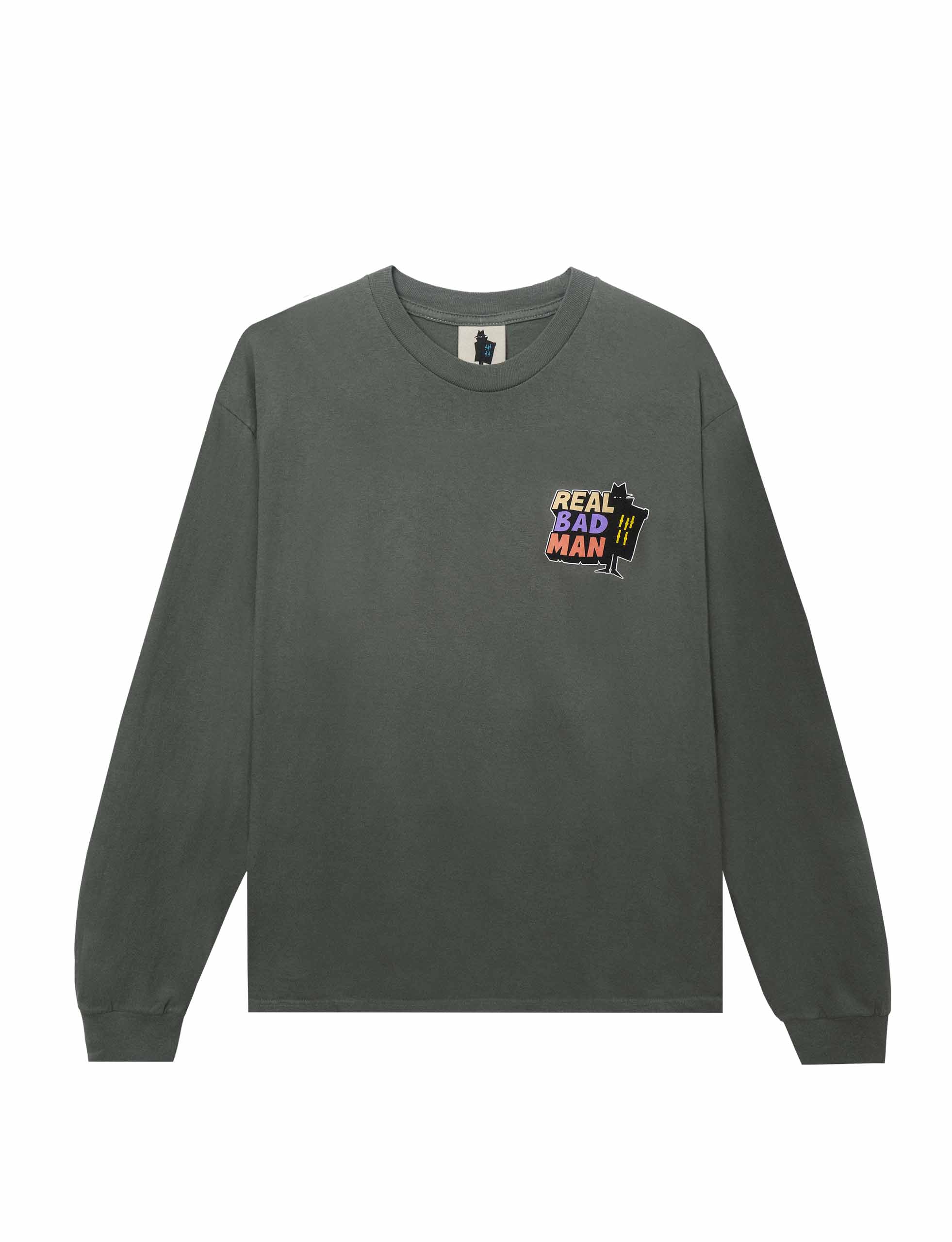 REAL BAD MAN LOGO TEE VOL. 9 L/S TEE SURPLUS GREEN - Image 3